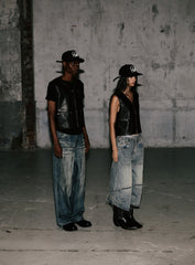 Badblood 0209 Hard Washed Exhaust Jeans - Mid Blue
