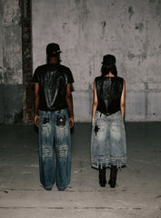 Badblood 0209 Hard Washed Exhaust Jeans - Mid Blue