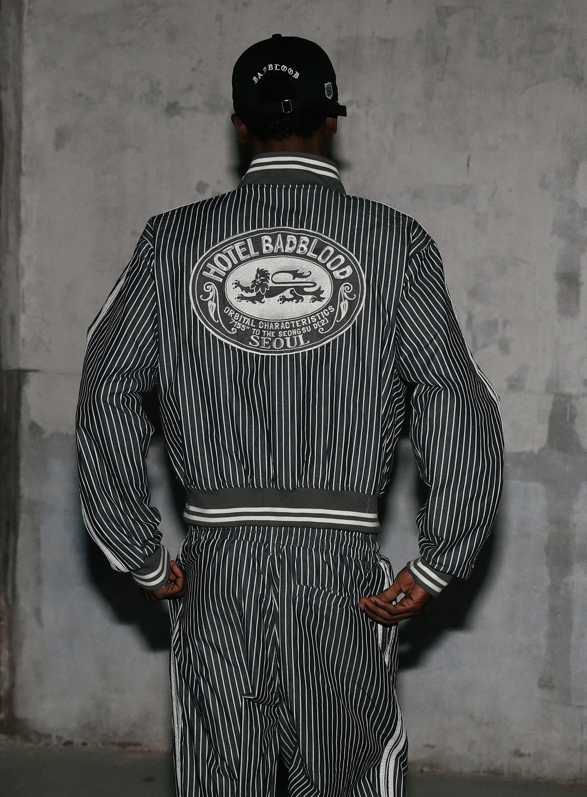 Badblood Reversible Pinstripe Tracksuit Grey