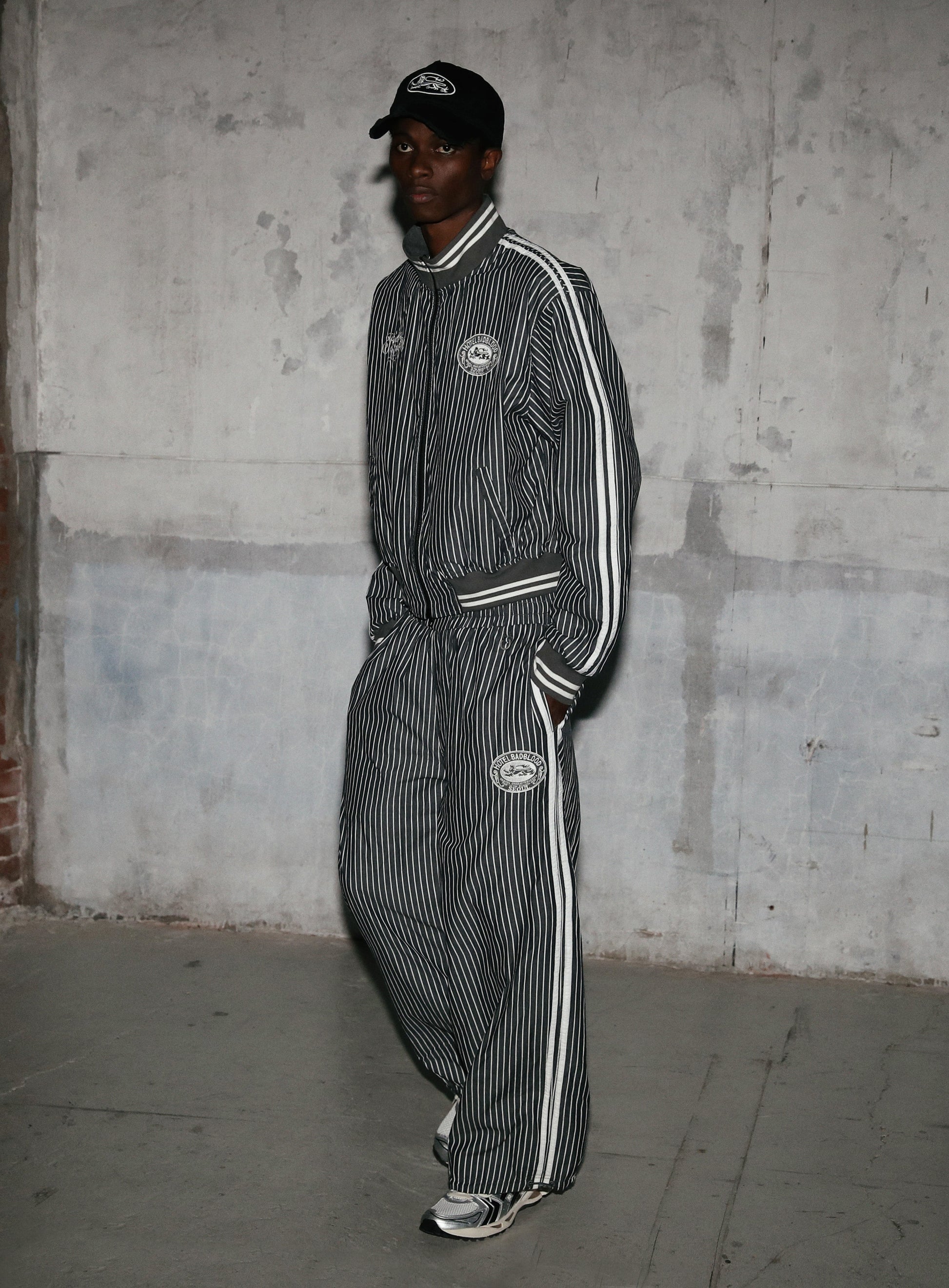 Badblood Reversible Pinstripe Tracksuit Grey