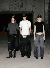 Badblood Convex Denim Long Bermuda Pants - Black