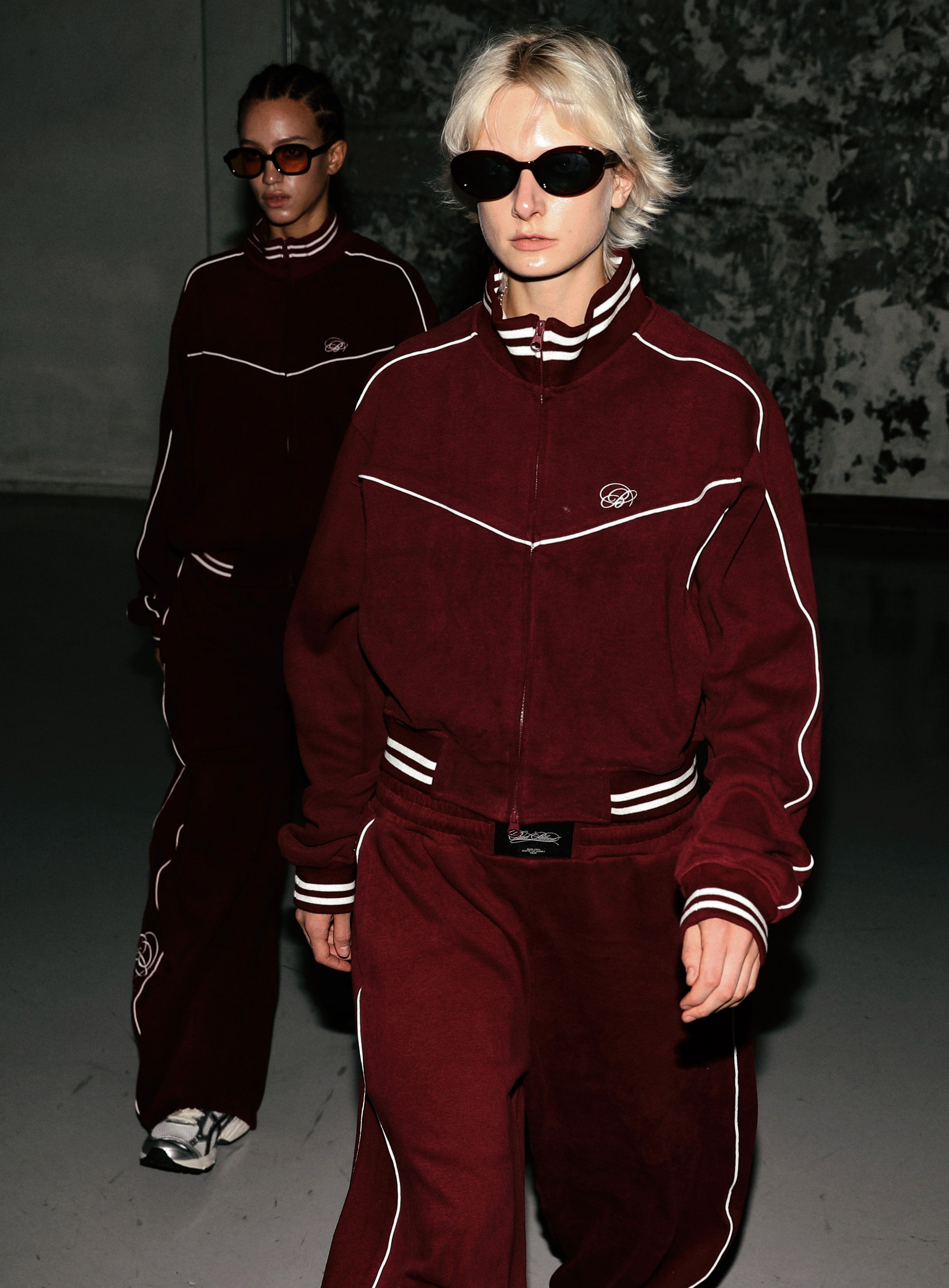 BADBLOOD ♥ Dark Classic Pinstripe Track Jacket Badblood Dark Classic Pinstripe Track Jacket - Wine – BBGSHOPHK