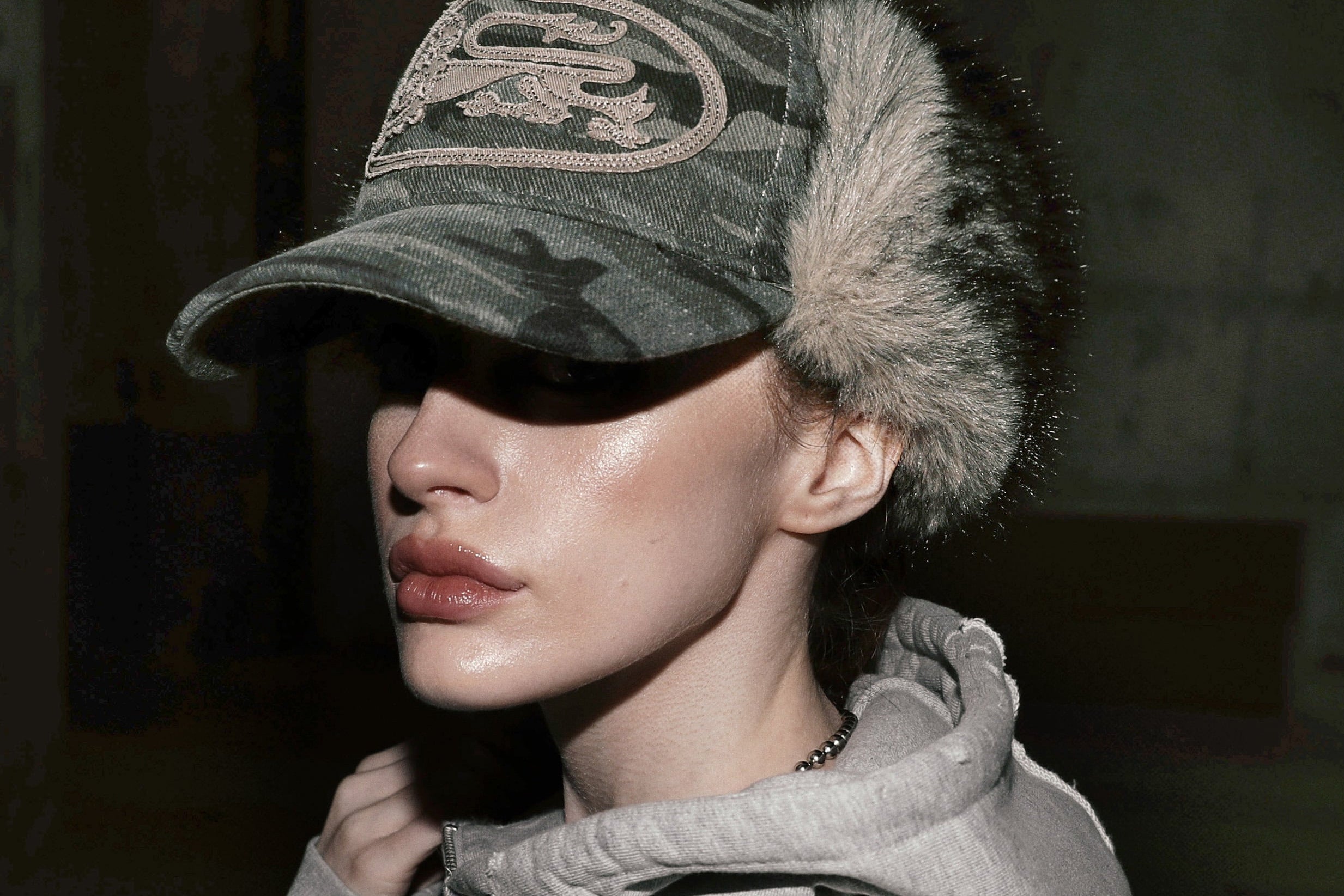 Badblood Mystic Trapper Hat Green Camo
