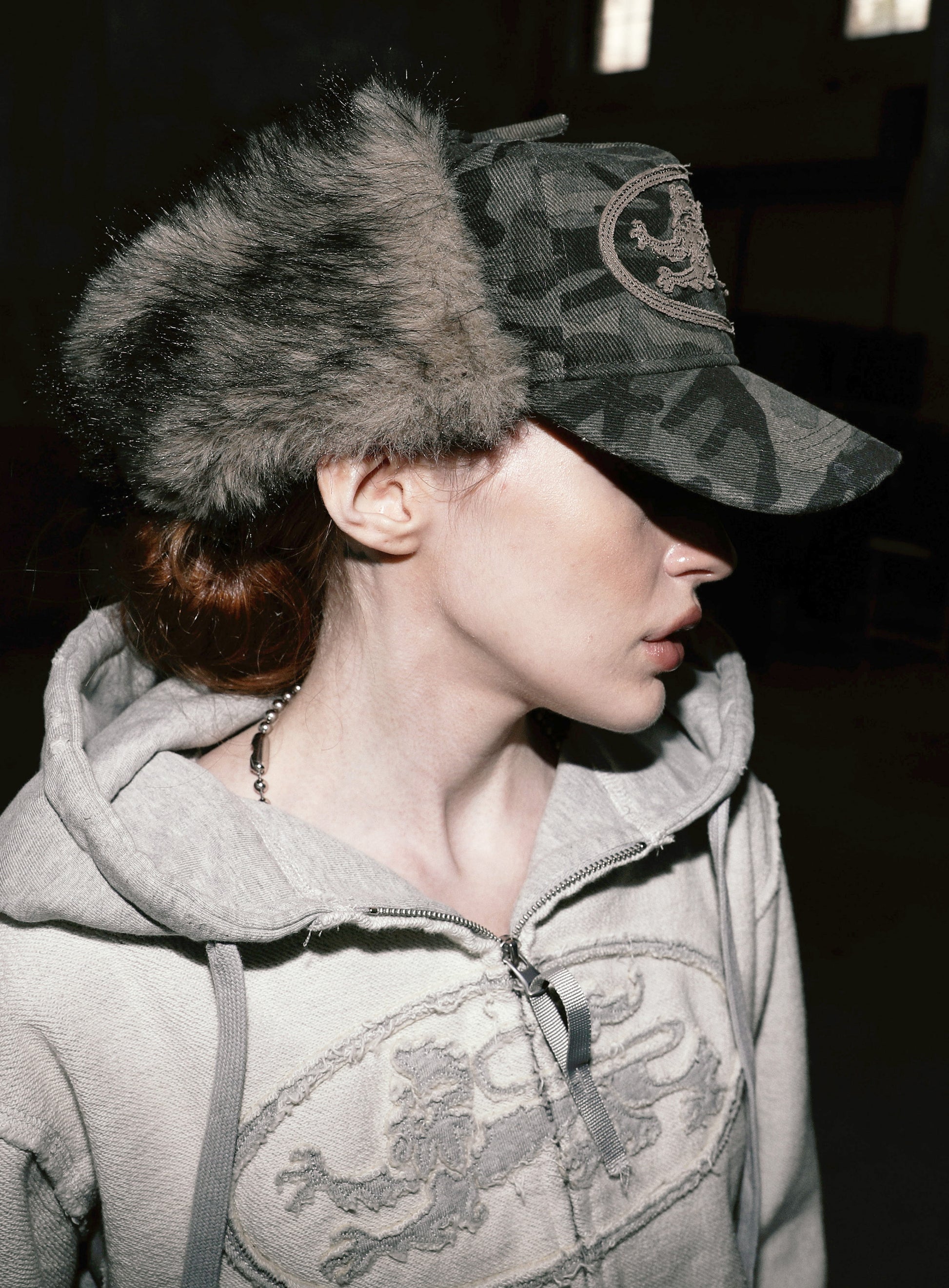 Badblood Mystic Trapper Hat Green Camo