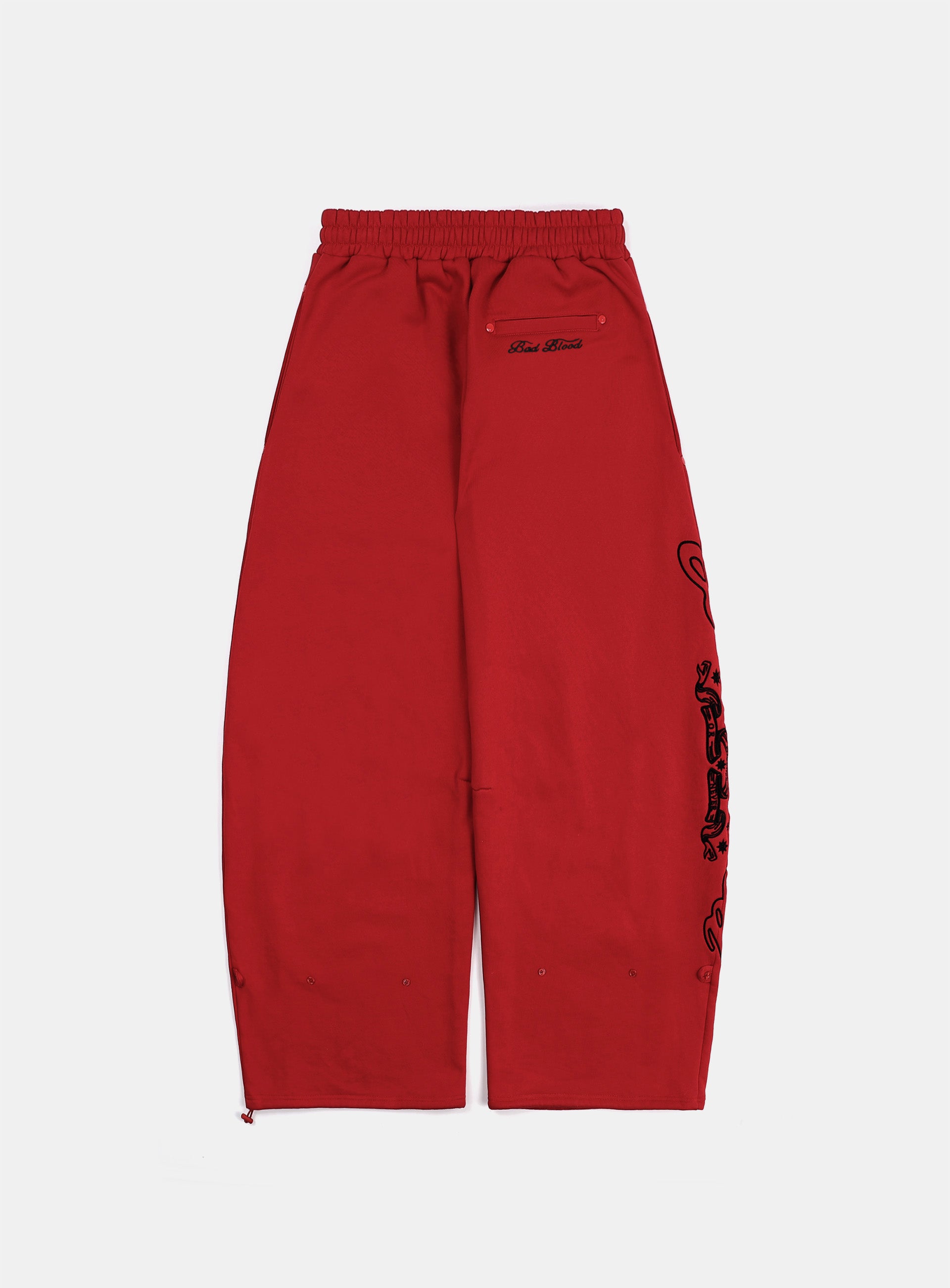 Badblood Mystic Capsule 2 Way Curved Jogger Trousers Red