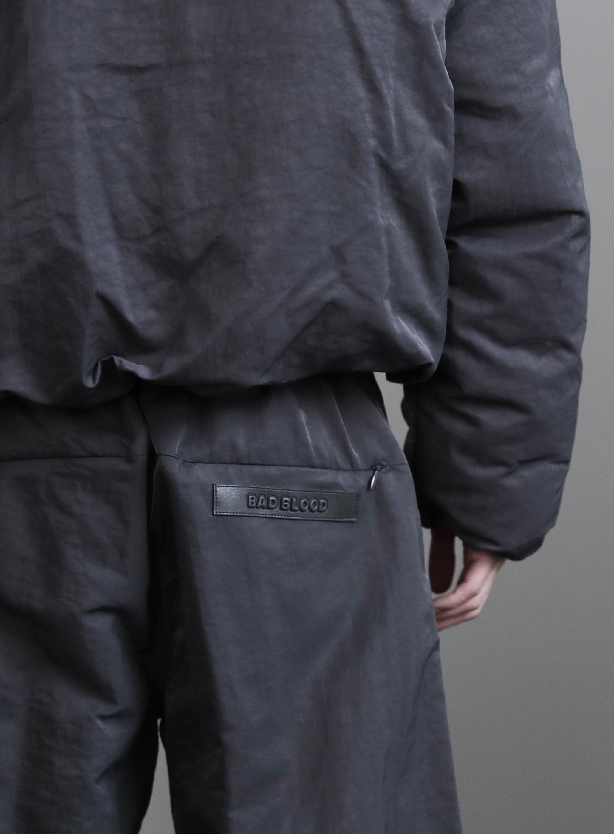 Badblood Curved Nylon Cargo Pants Charcoal