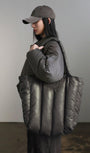 Badblood BS Reversible Leather Padded Shoulder Bag Tobaco