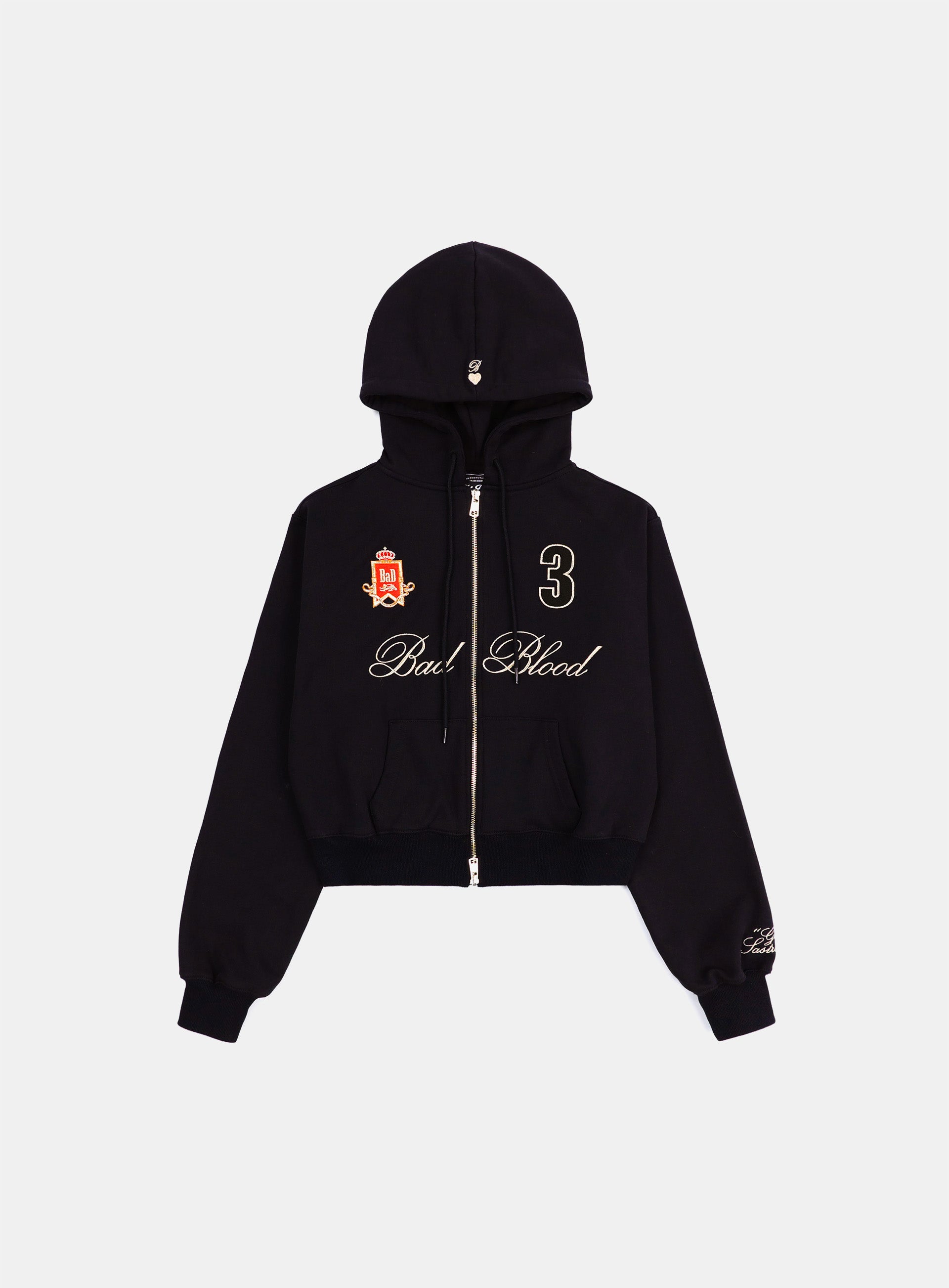 Badblood  Royal Classic Hooded Zip-Up - Black