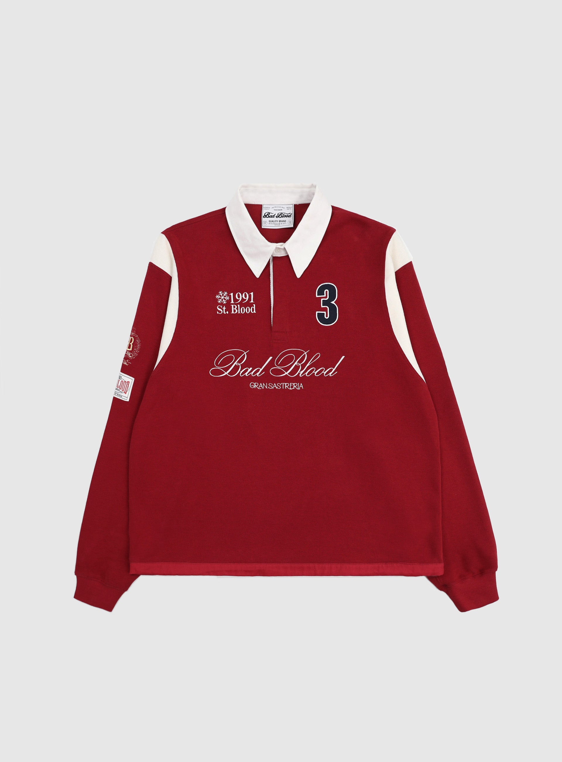 Badblood Saint Blood Rugby Shirt - Red