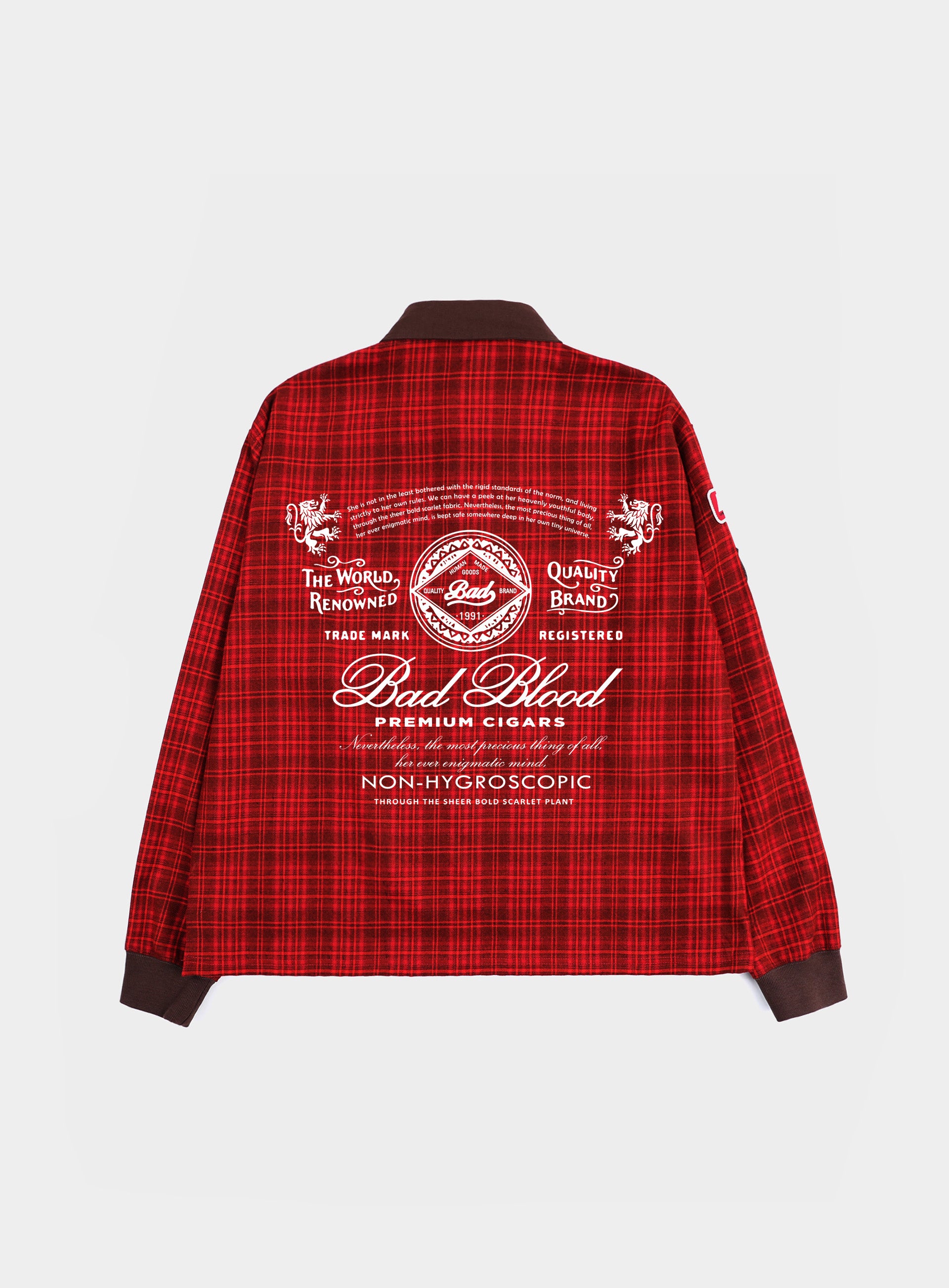 Badblood Classic Check Rugby Shirt - Red