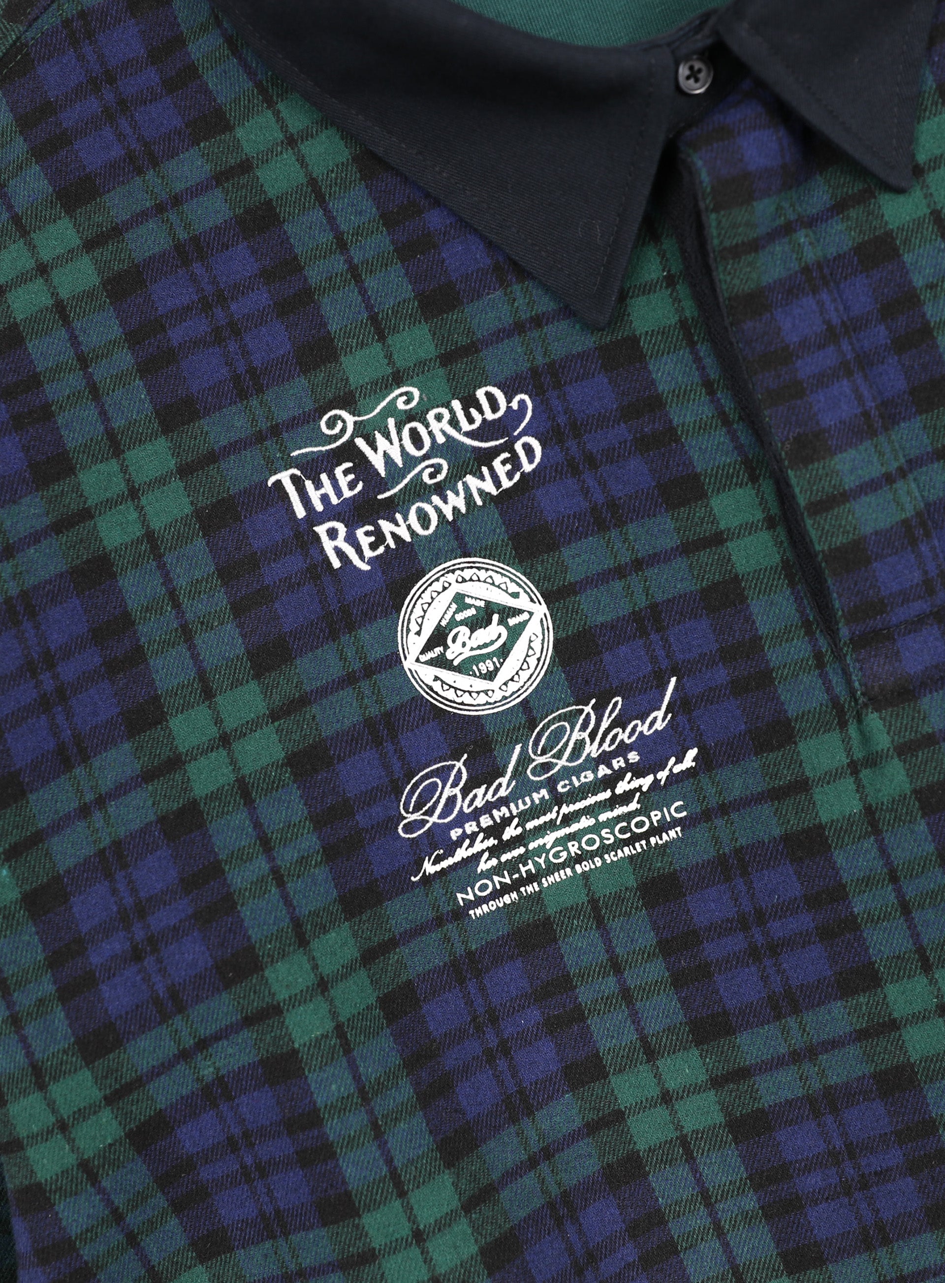 Badblood Classic Check Rugby Shirt - Green