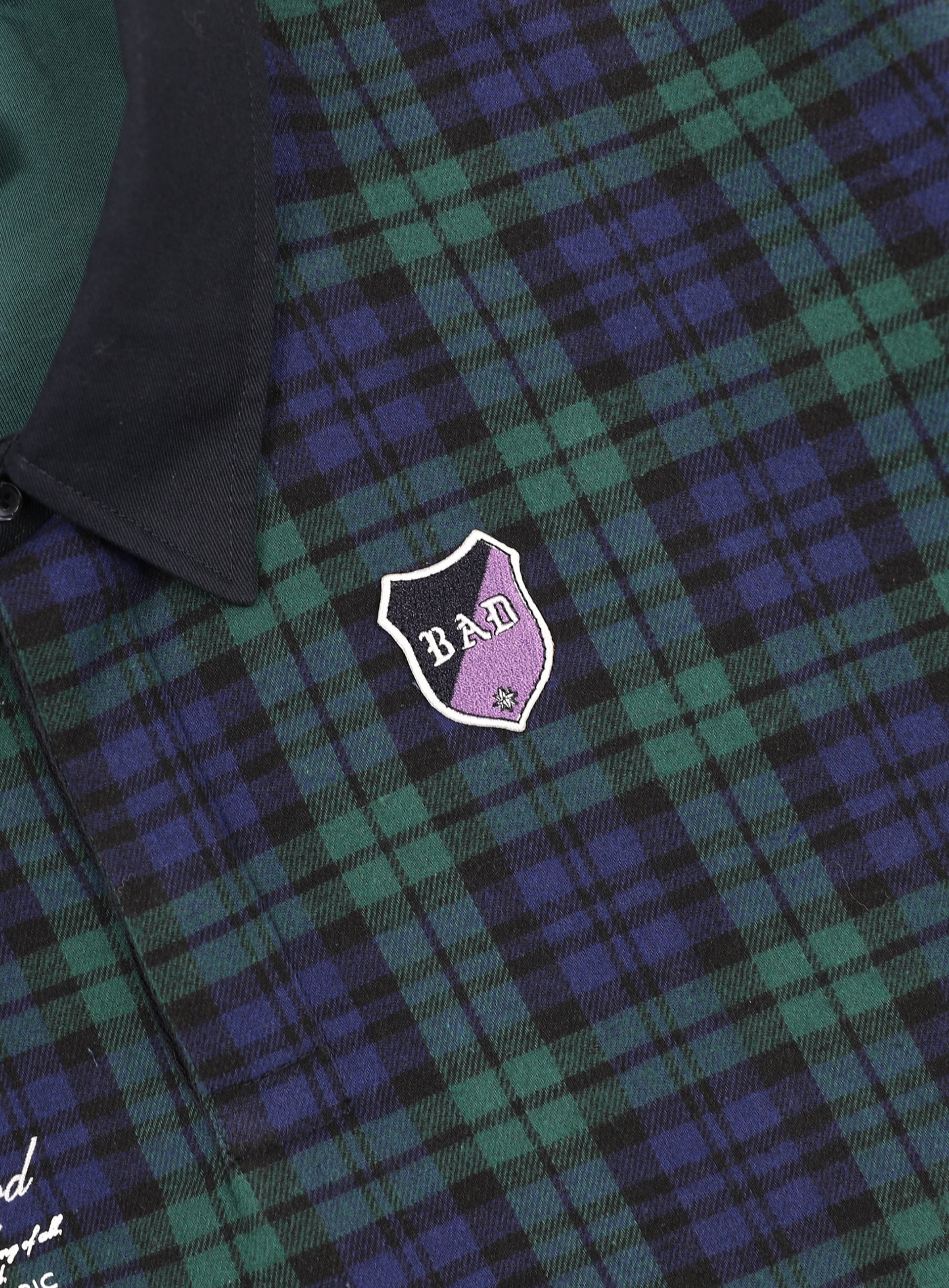 Badblood Classic Check Rugby Shirt - Green