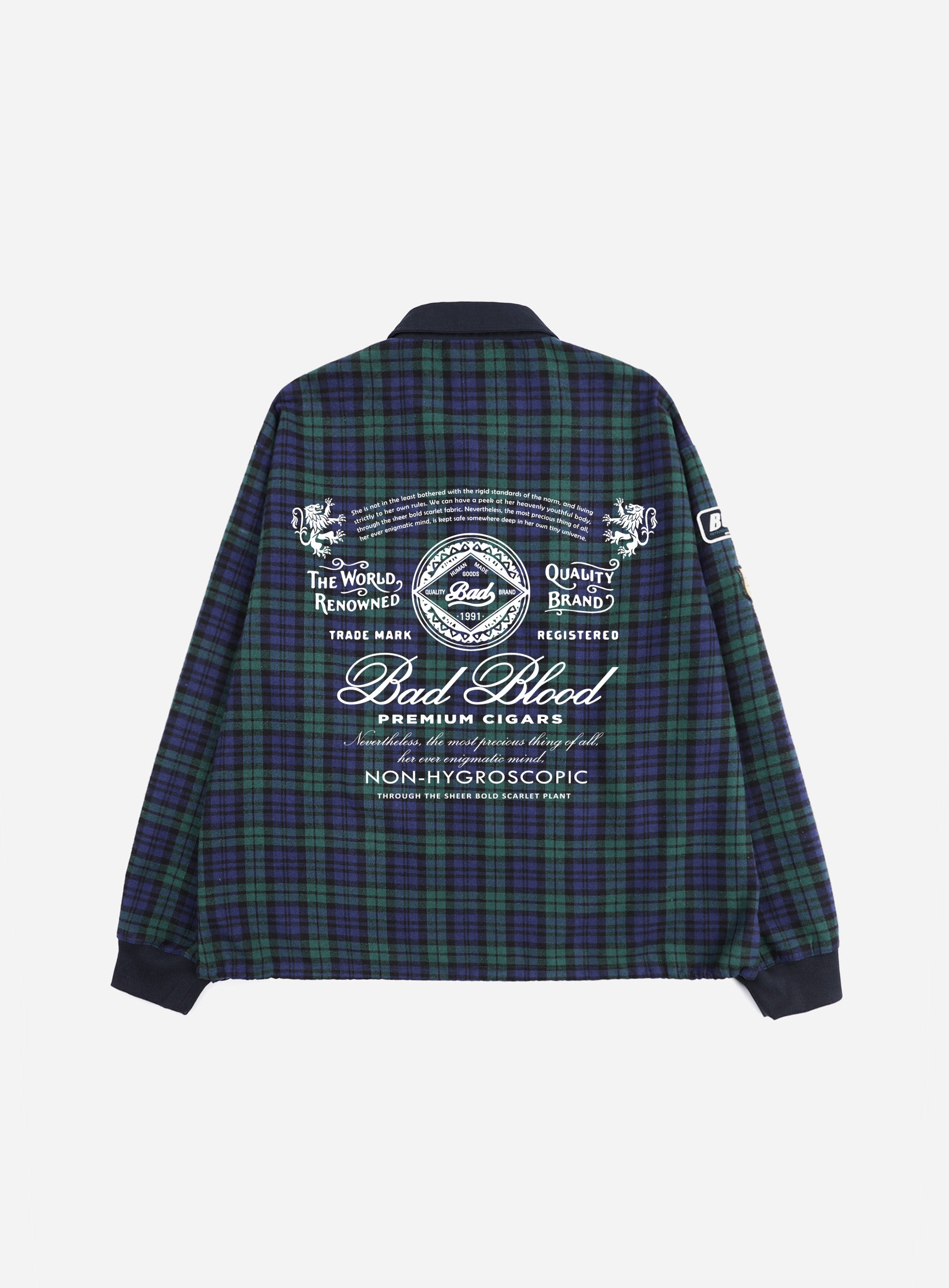 Badblood Classic Check Rugby Shirt - Green