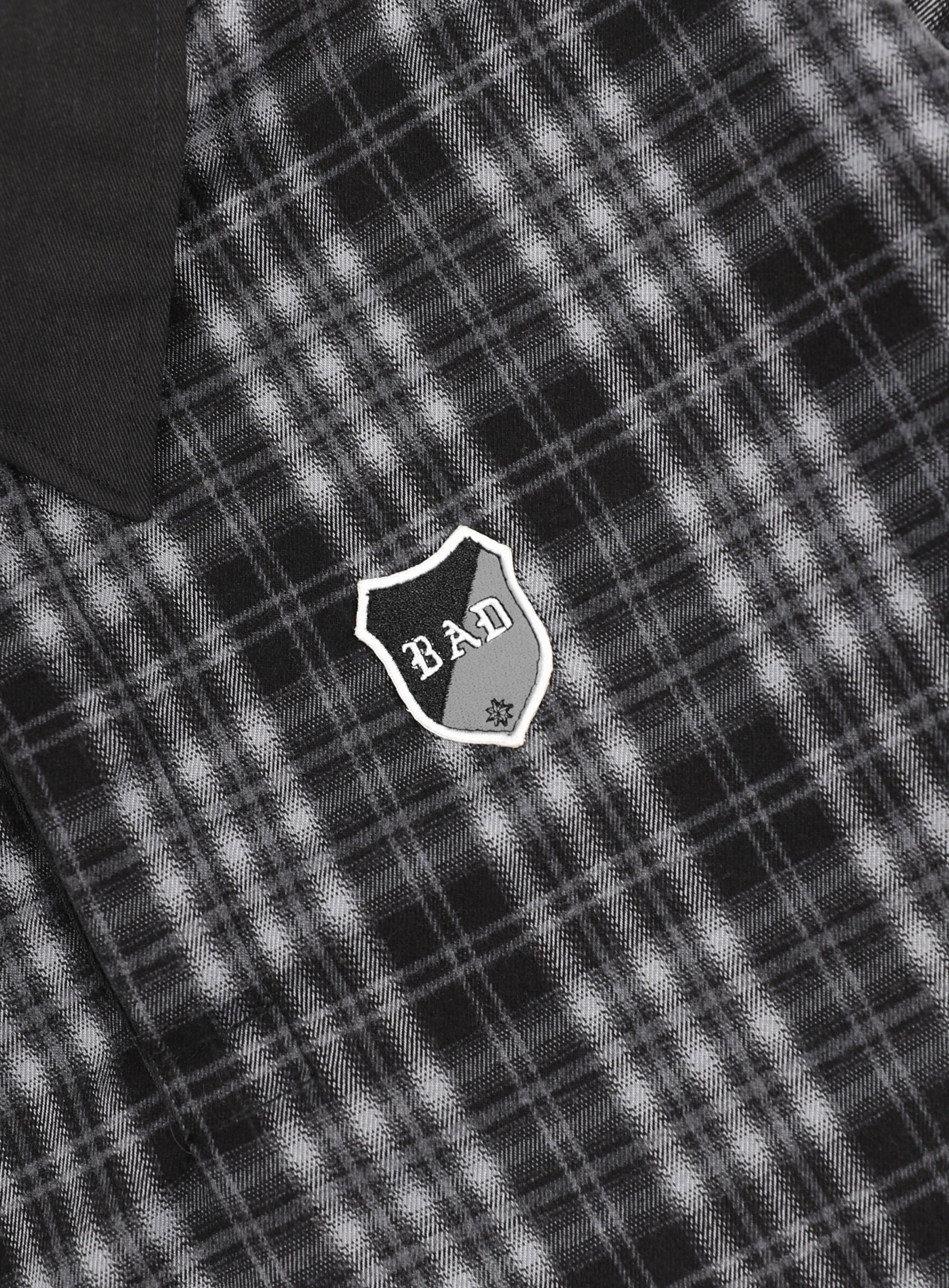 Badblood Classic Check Rugby Shirt - Black