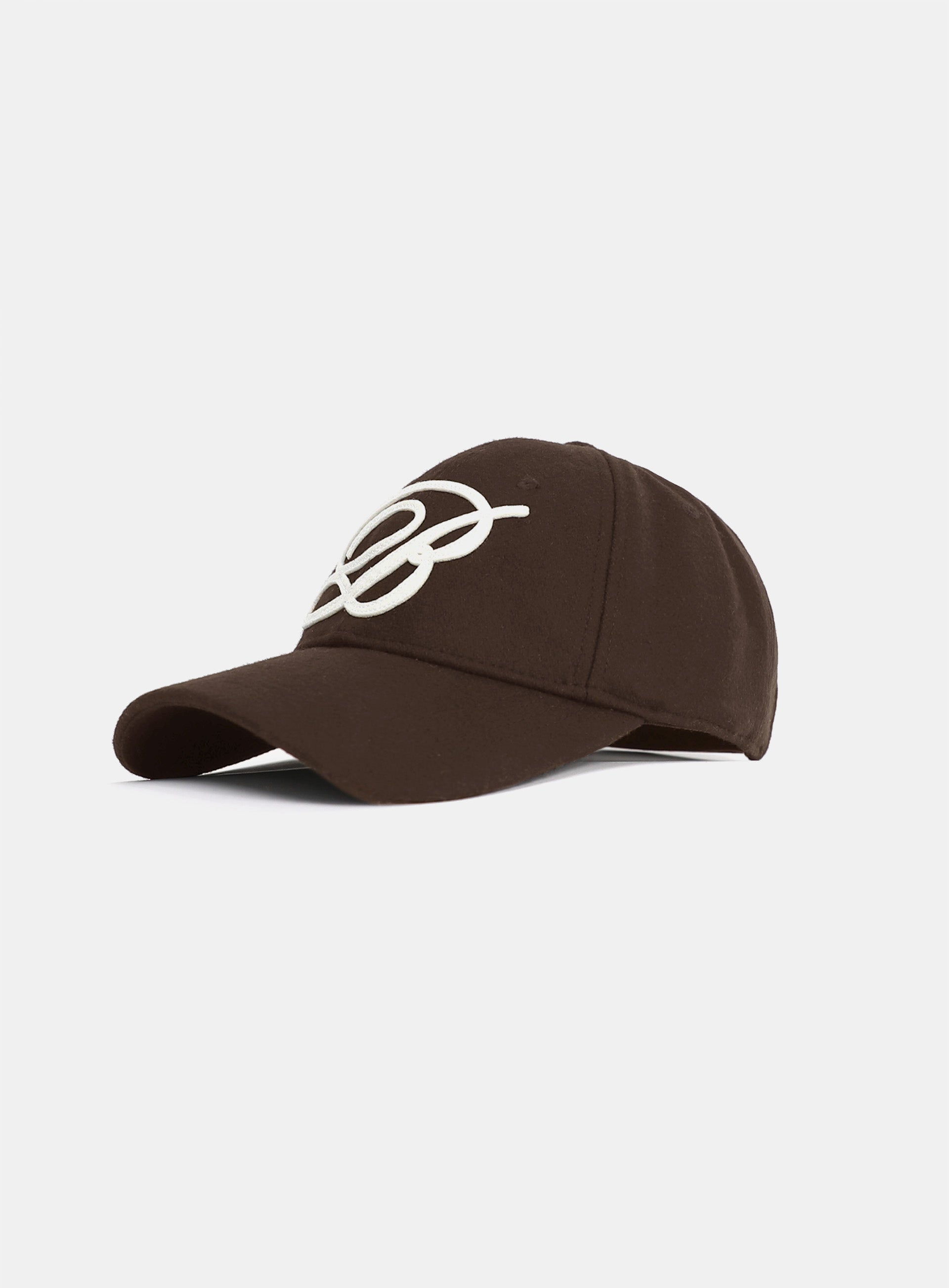 Badblood Classic B Logo Wool Ball Cap Brown