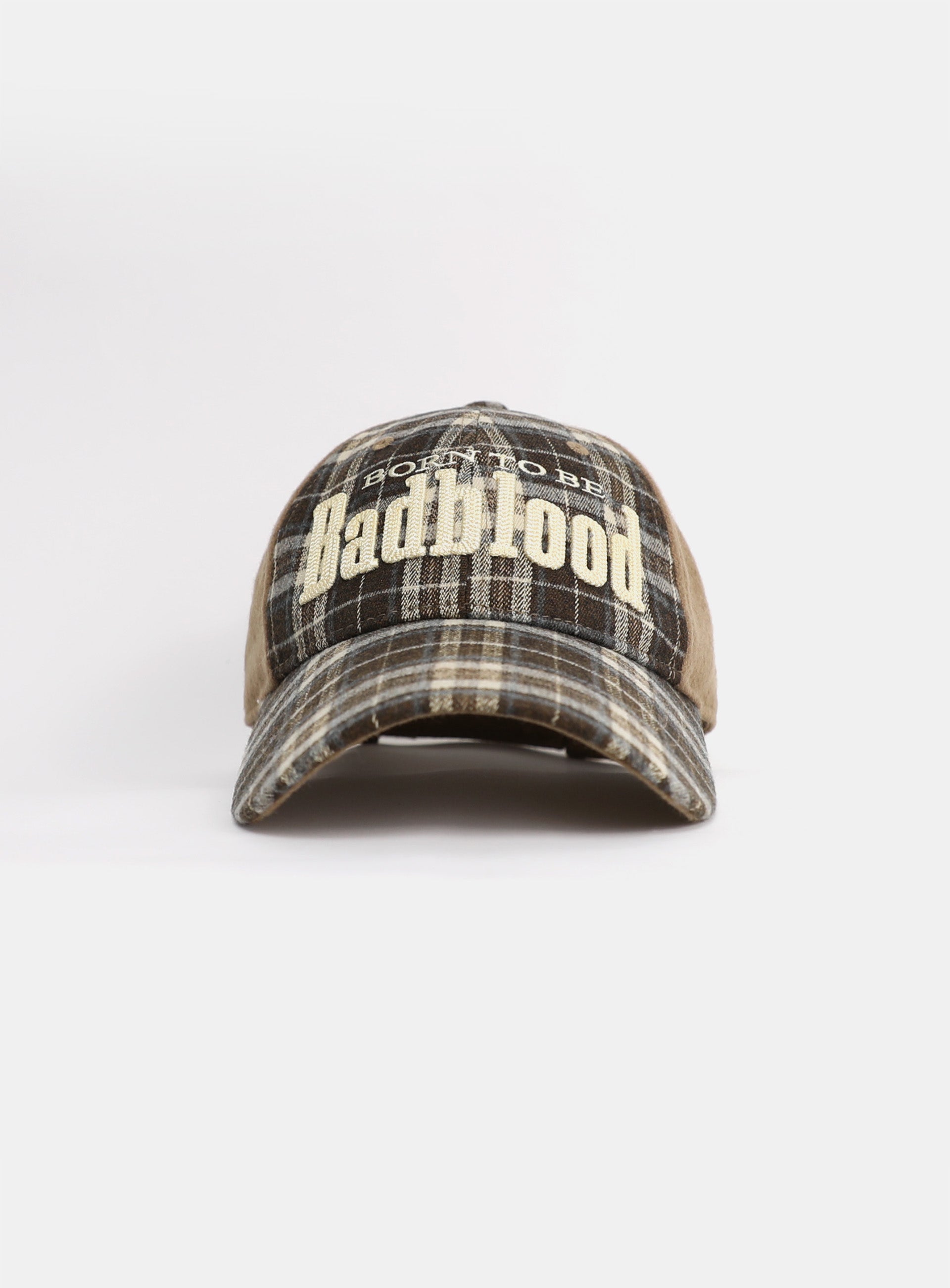 Badblood Born To Be Ball Cap - Check Brown