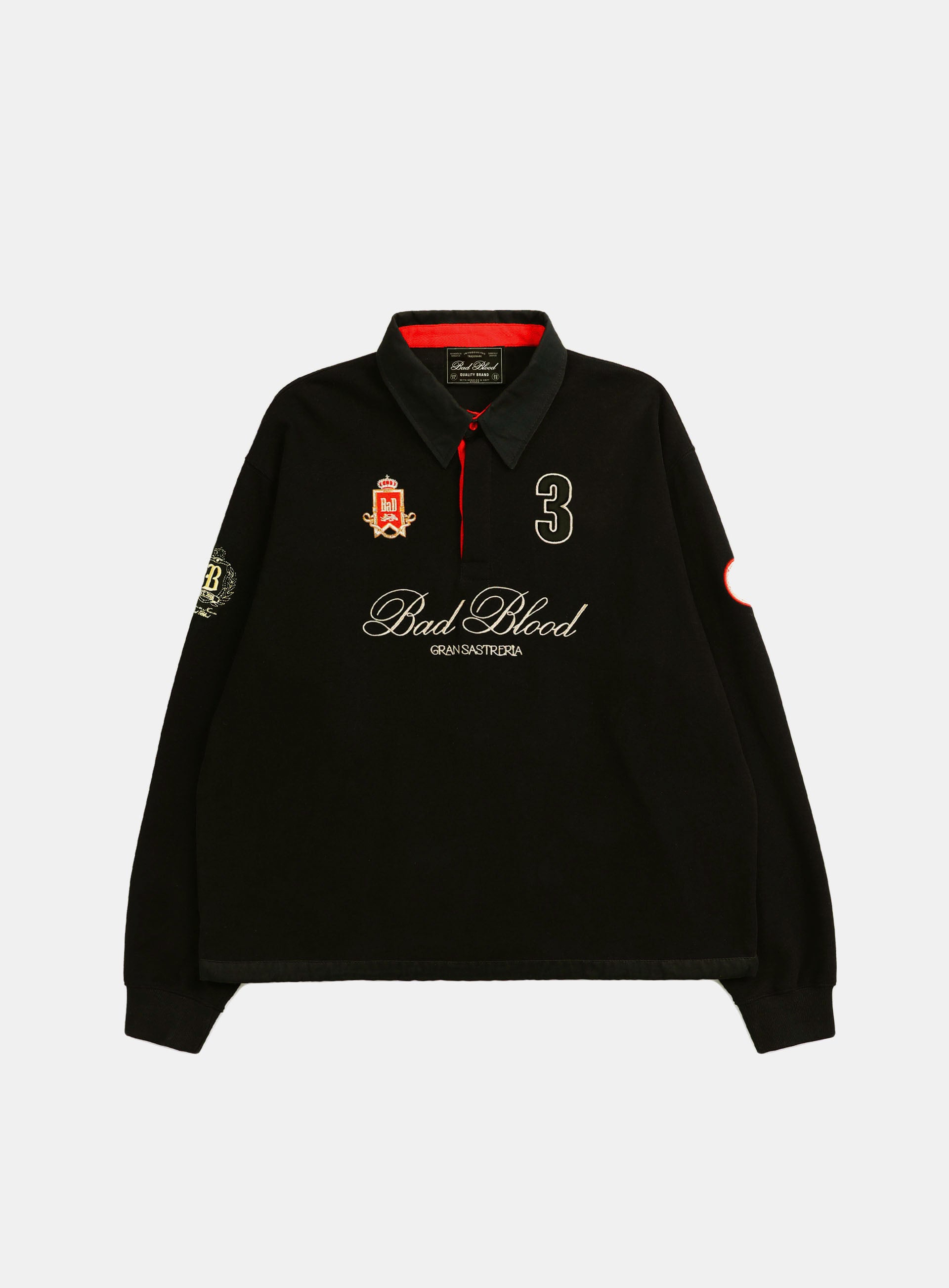 Badblood Royal Classic Rugby Shirt - Black