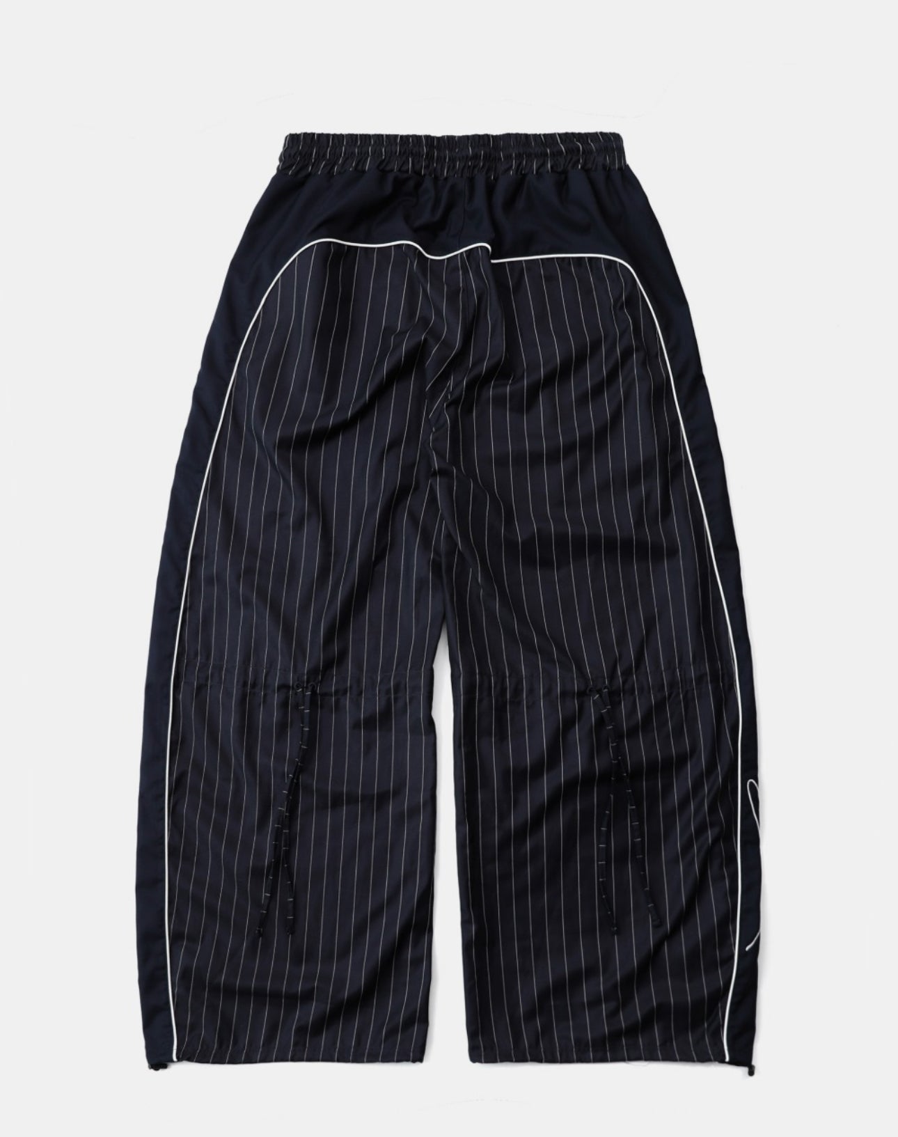 Badblood Dark Classic Pinstripe Track Pants Navy