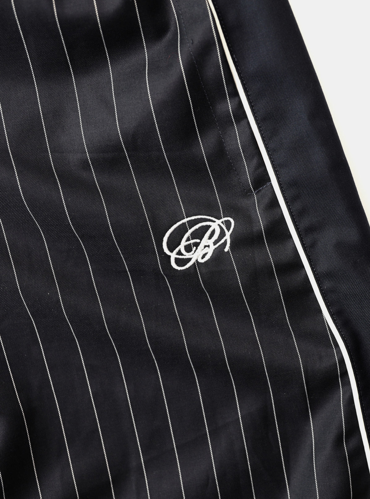 Badblood Dark Classic Pinstripe Track Pants Navy