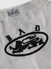 Badblood Mystic Patch Bermuda Pants - Washed White