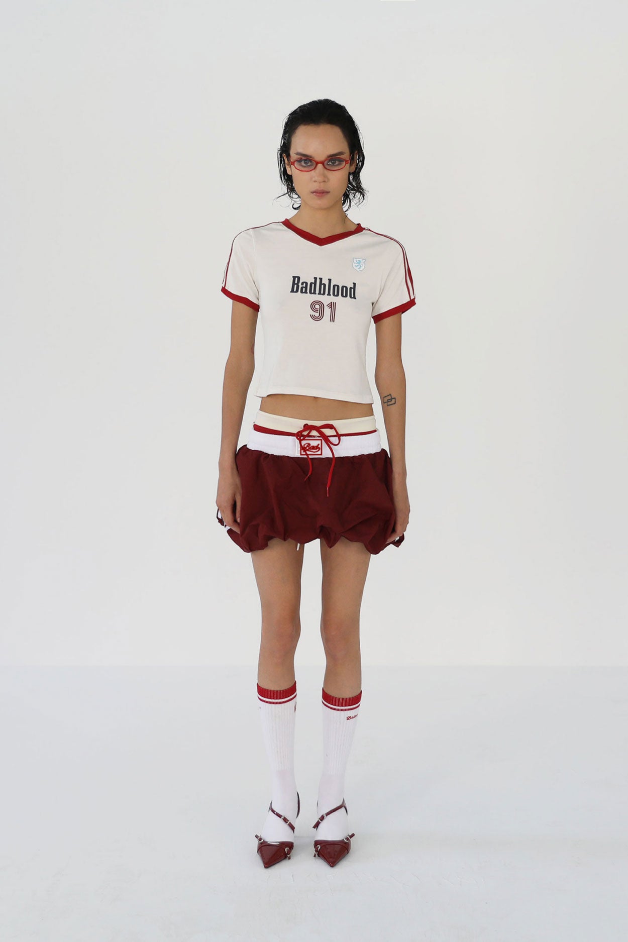 Badblood Billy Balloon Mini Skirt Red