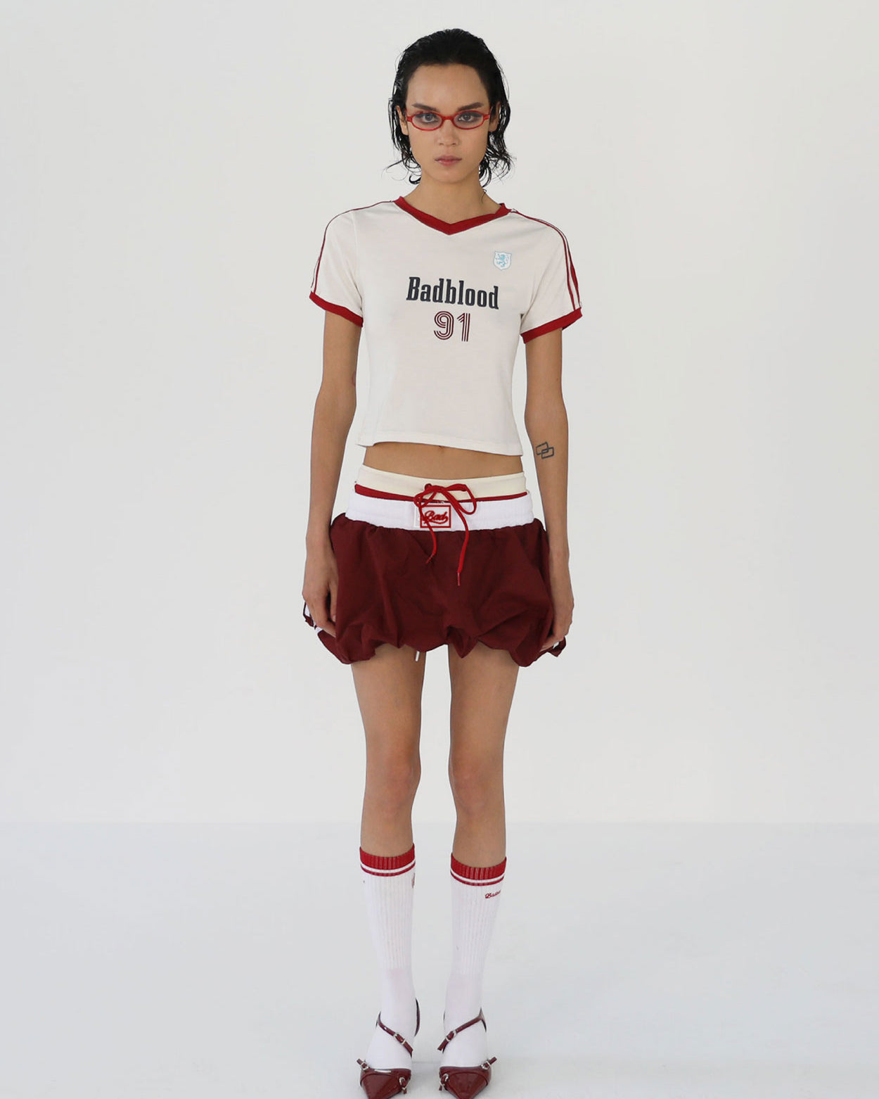 Badblood Billy Balloon Mini Skirt Red