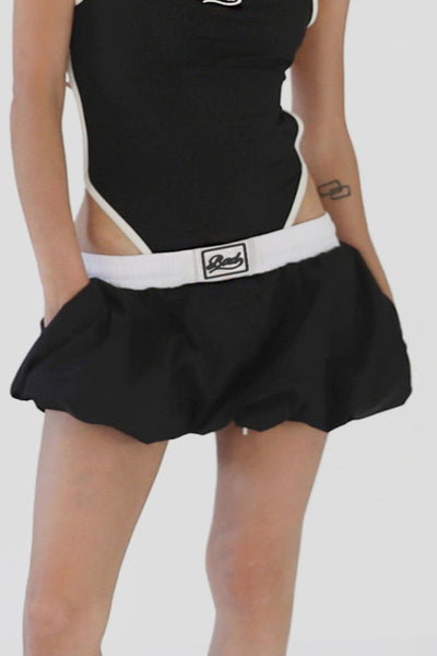 ◆BADBLOOD◆ billy wrap skirt black w-skt24-026 Techno Twill Skirt – BASSIKE