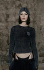Badblood  Rusty Denim Muscle Long Sleeve Blue