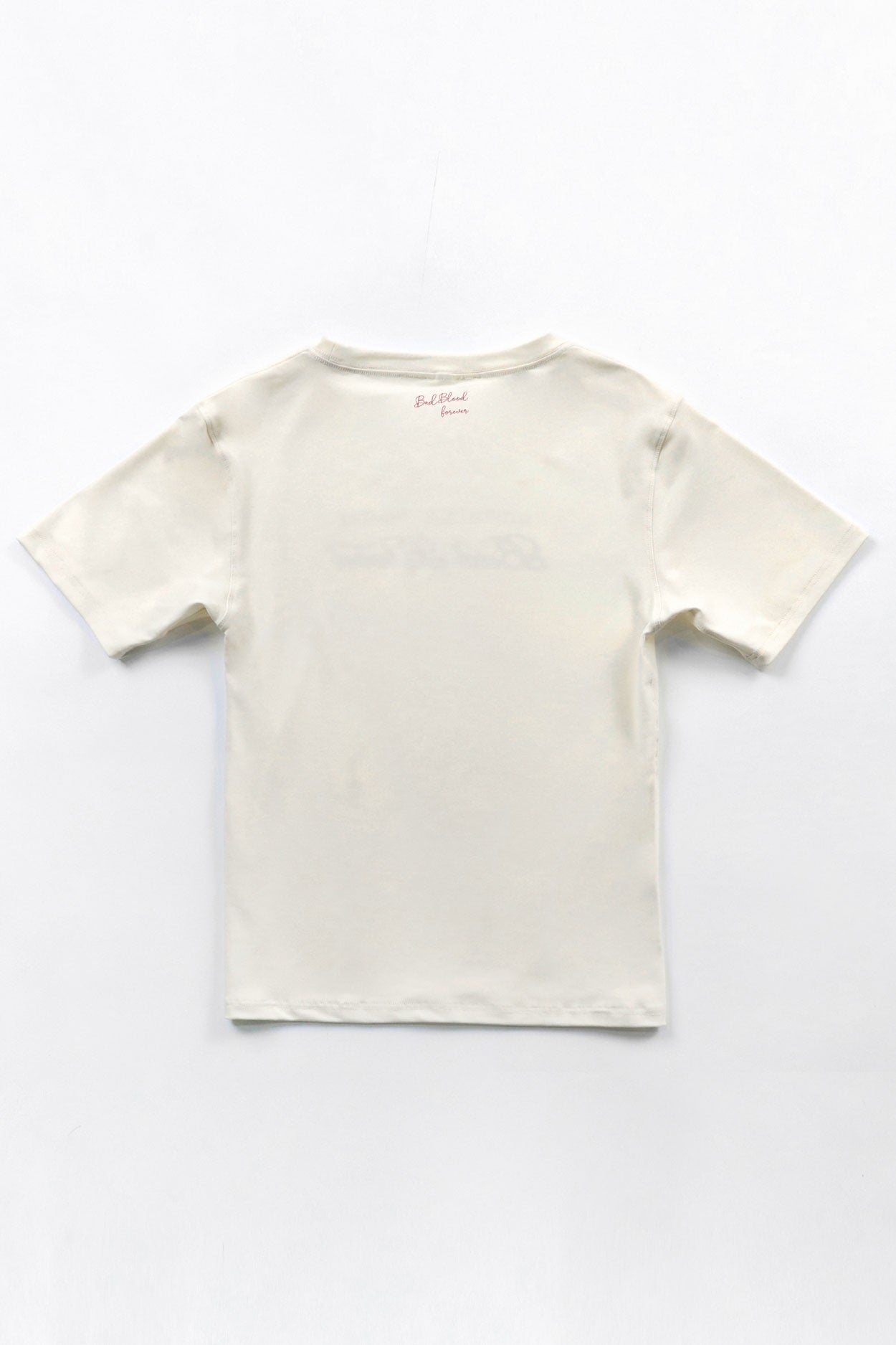 Badblood Script Logo Slim T-Shirt Cream