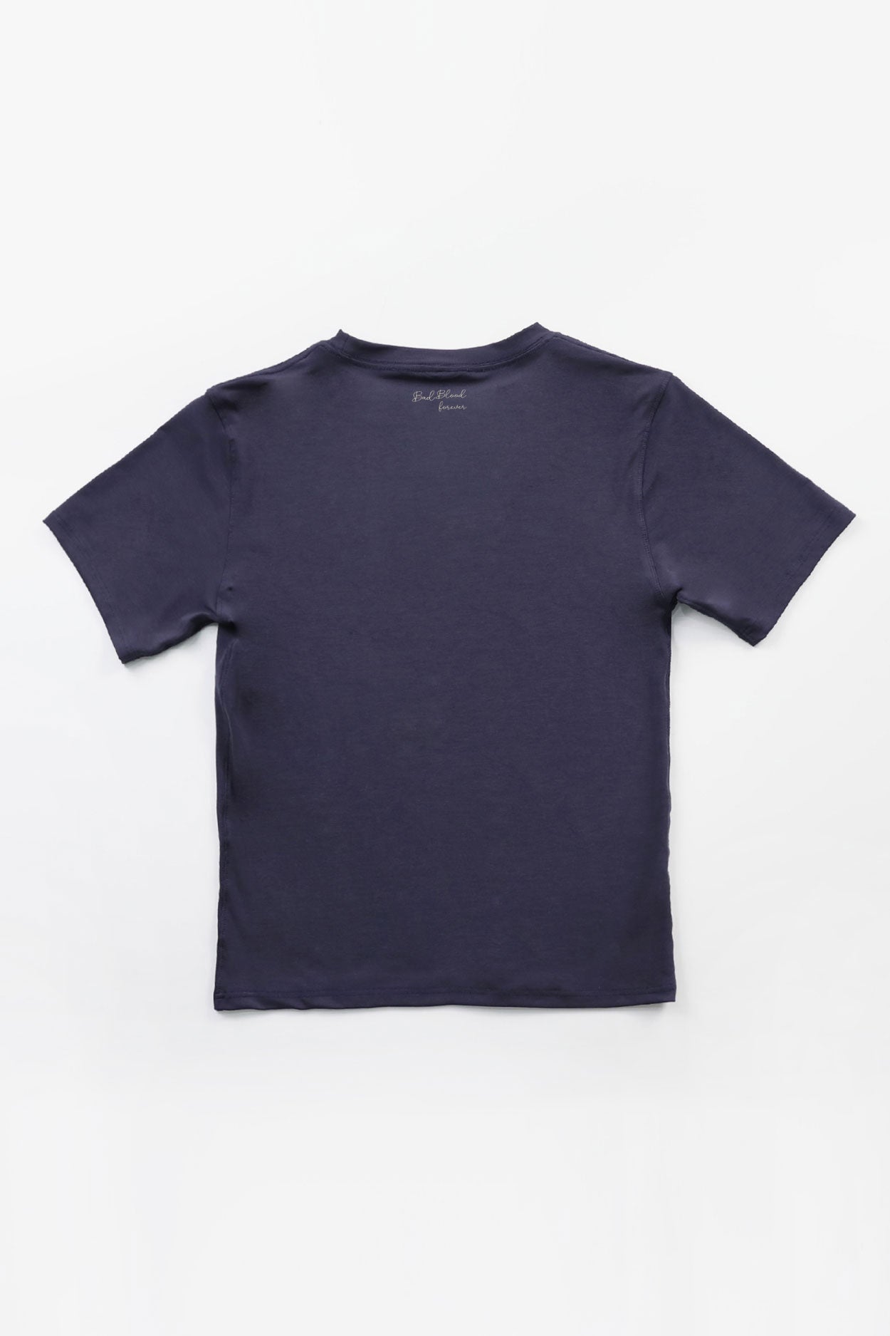 Badblood Script Logo Slim T-Shirt Navy