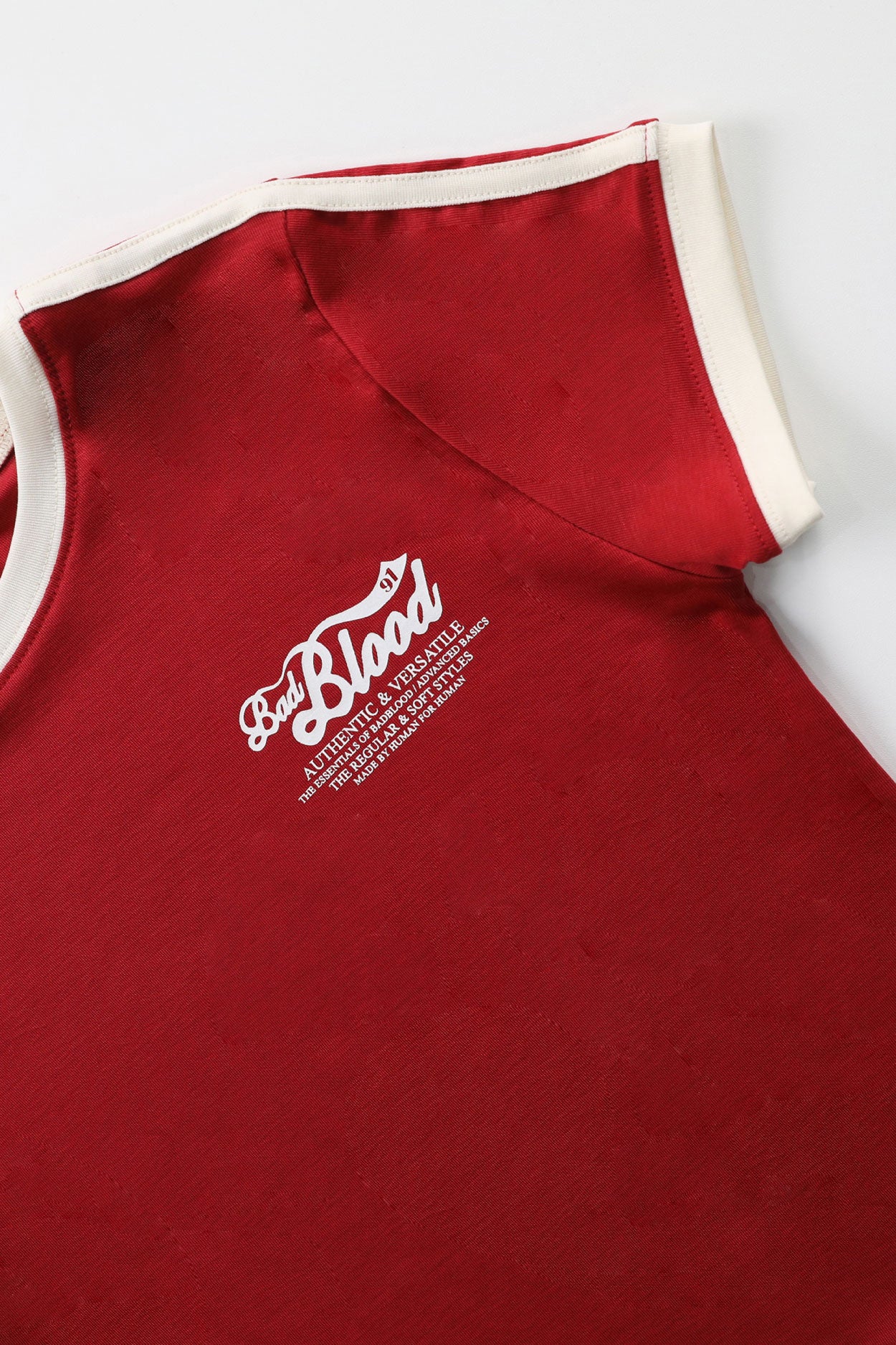 Badblood Vintage Logo Slim T-Shirt Red