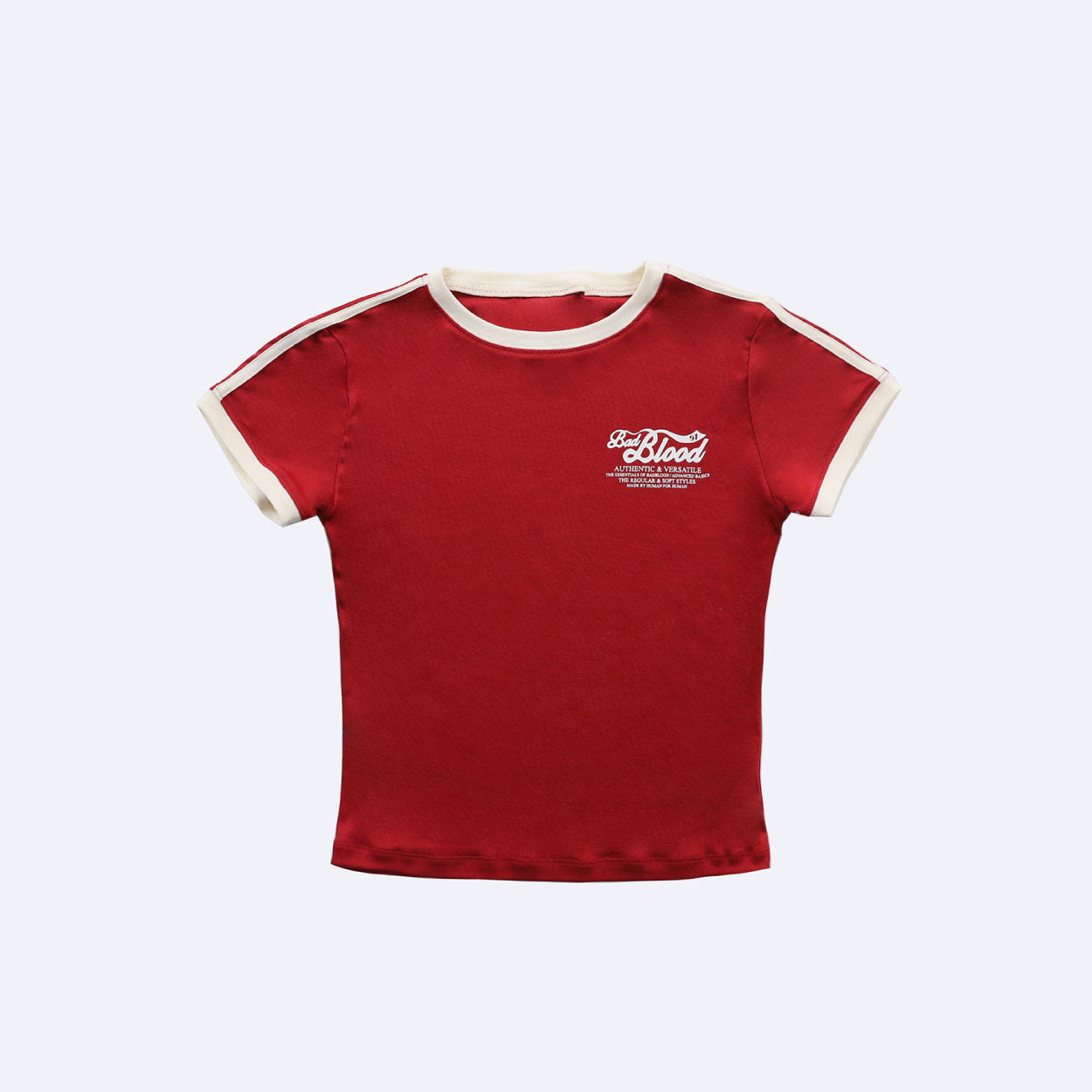 Badblood Vintage Logo Slim T-Shirt Red
