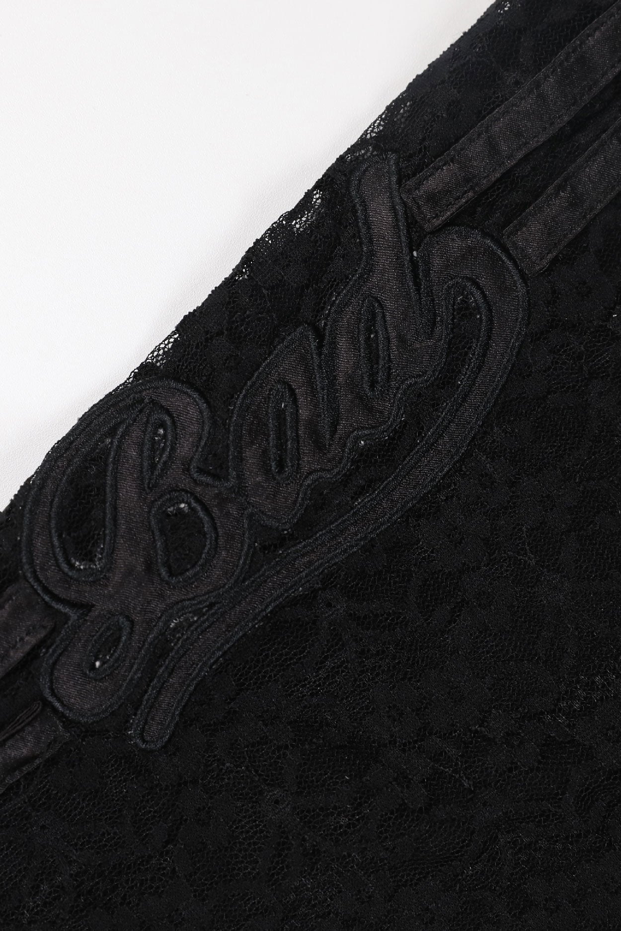 Badblood Selena Lace String Brush Cut Pants Black