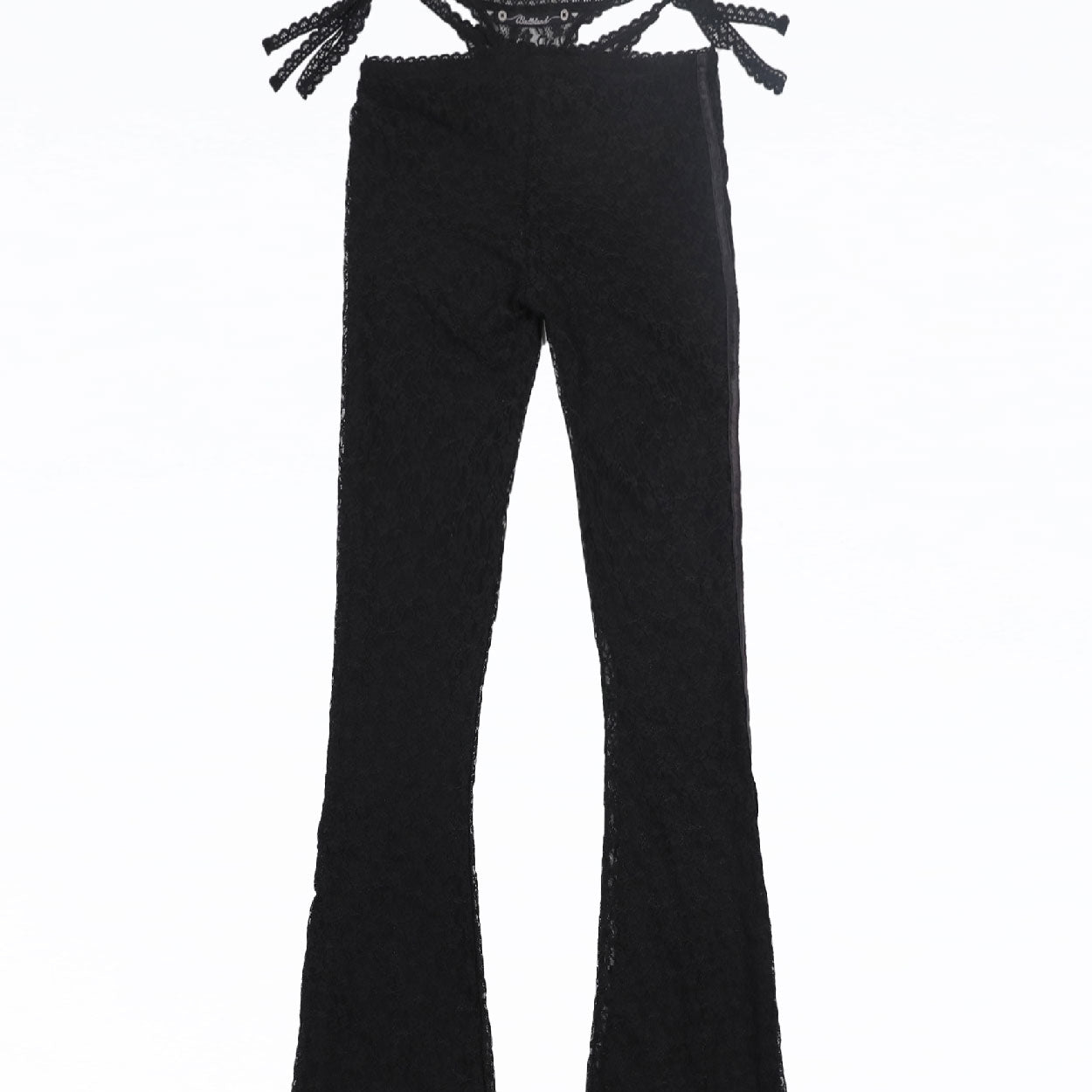 Badblood Selena Lace String Brush Cut Pants Black