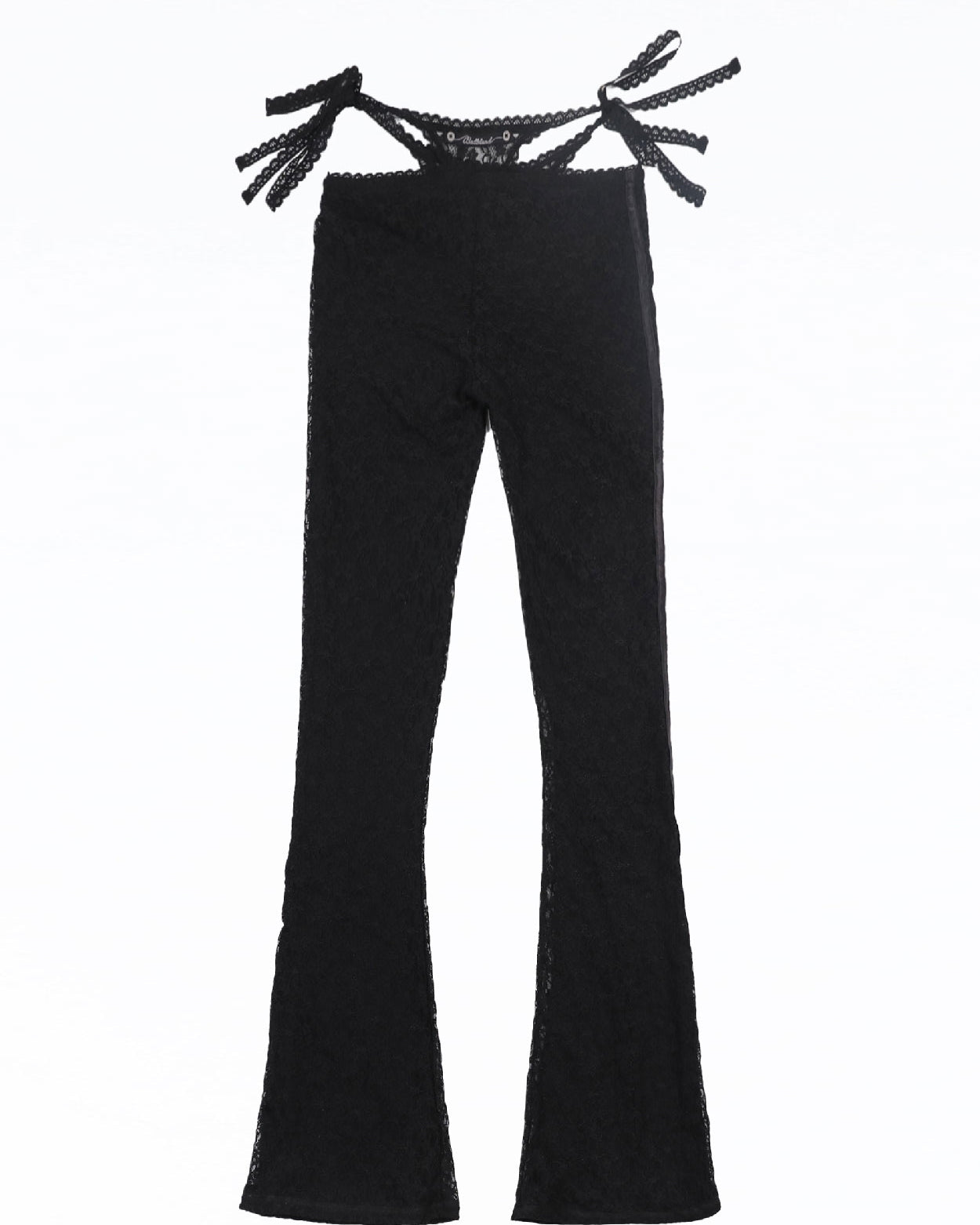 Badblood Selena Lace String Brush Cut Pants Black