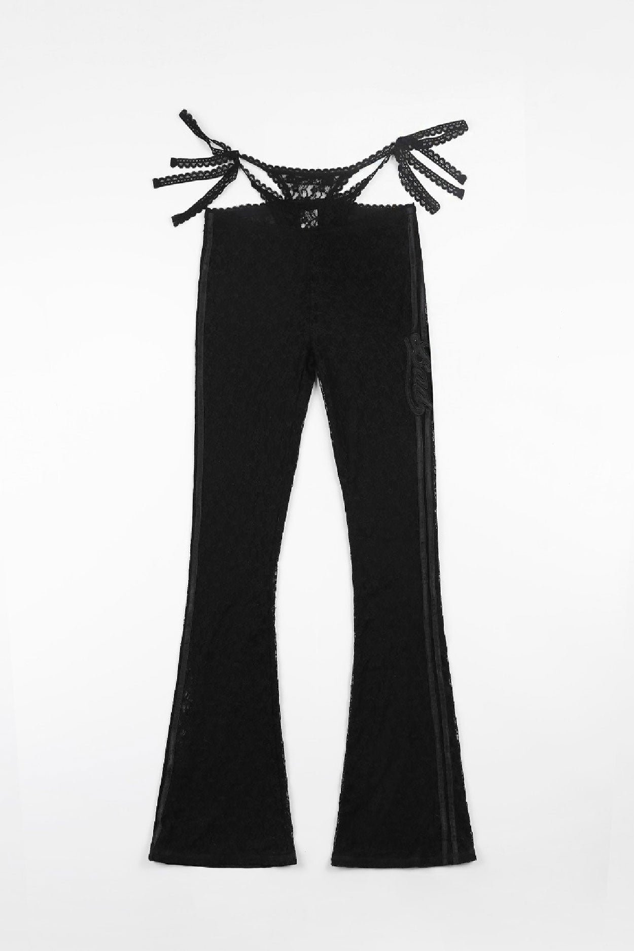 Badblood Selena Lace String Brush Cut Pants Black