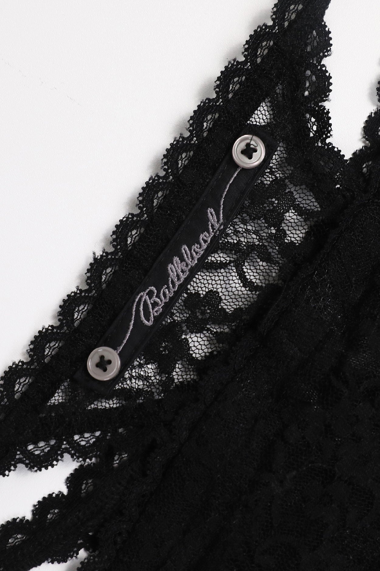 Badblood Selena Lace String Brush Cut Pants Black