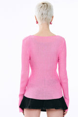Oddoneout Combi cardigan Pink