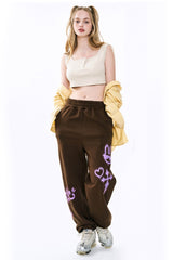 Oddoneout Hand painting sweatpants Brown
