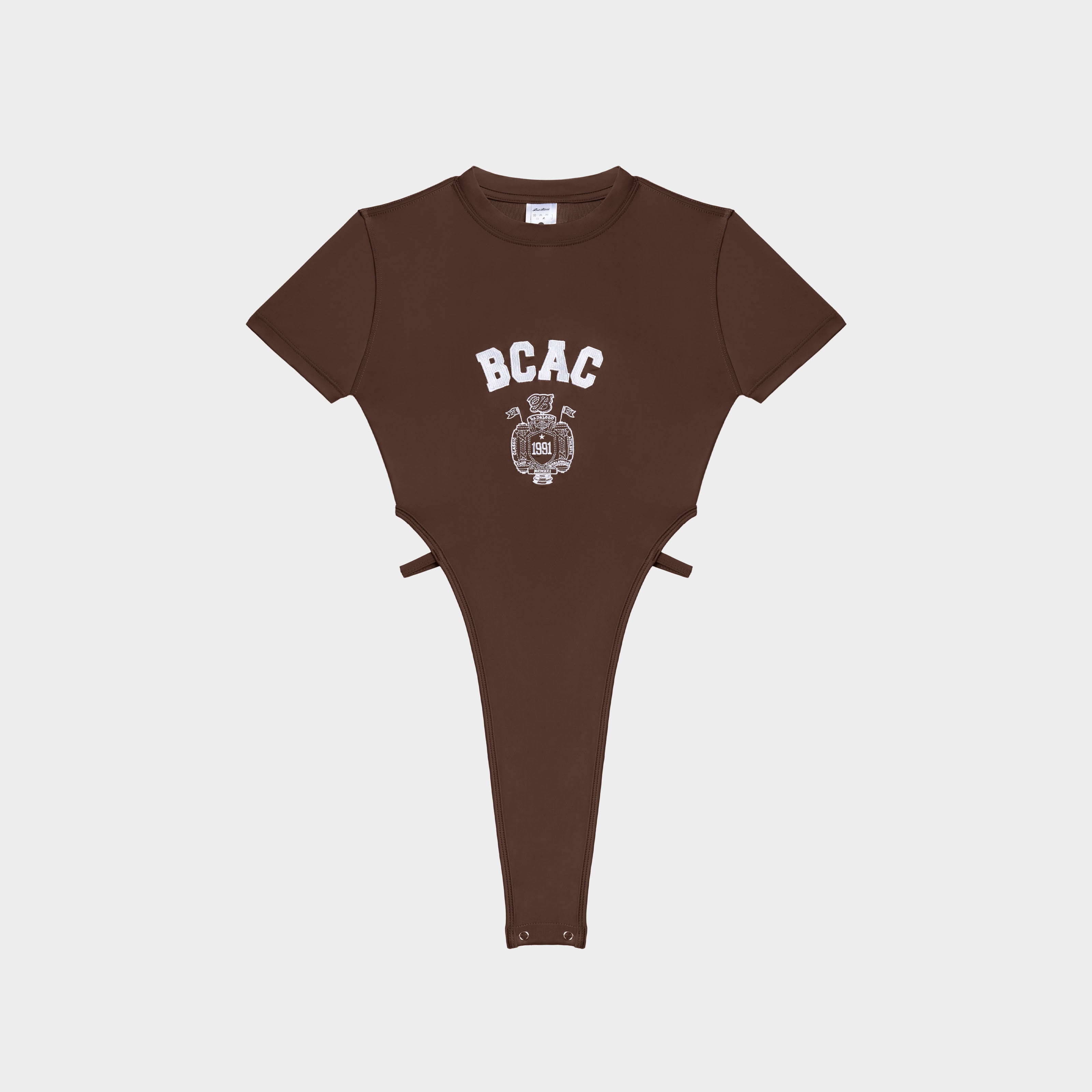 Badblood Hong Kong Limited Edition BCAC Emblem High Cut Bodysuit Brown