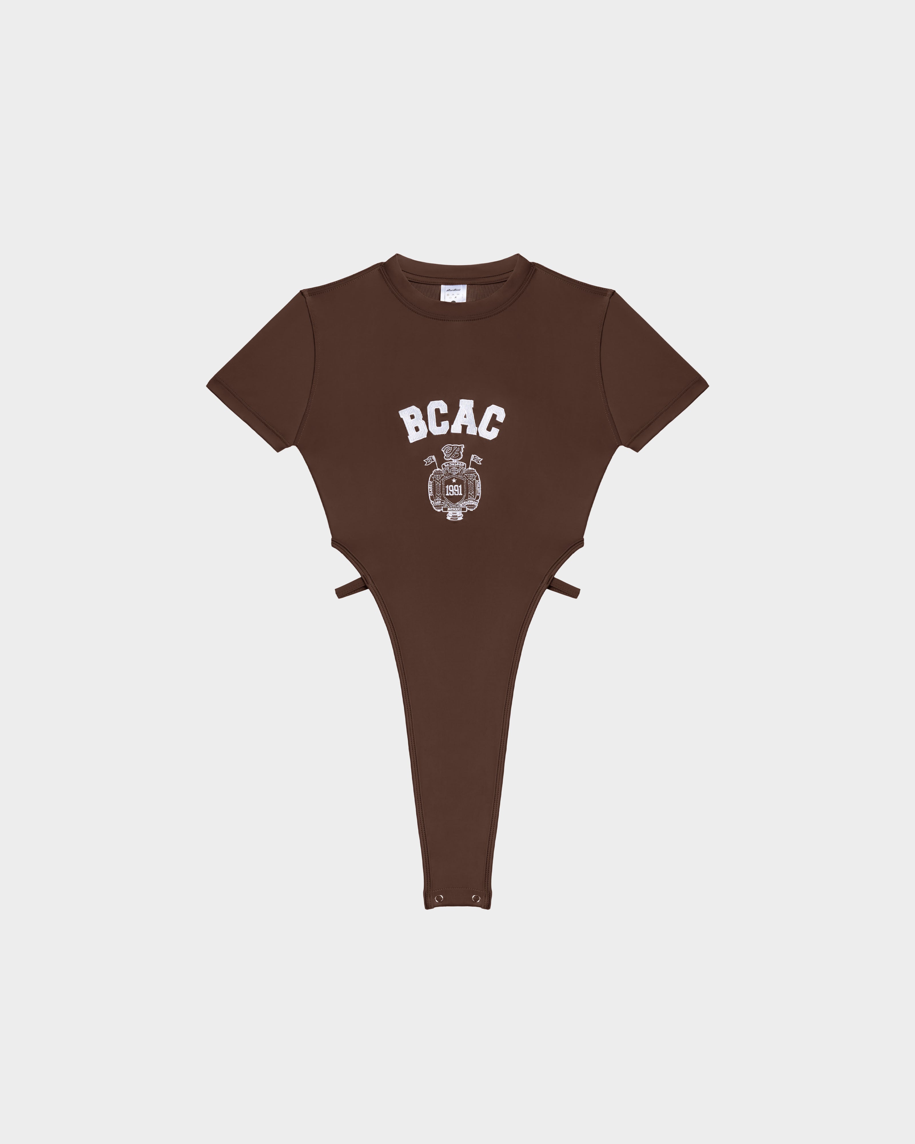 Badblood Hong Kong Limited Edition BCAC Emblem High Cut Bodysuit Brown