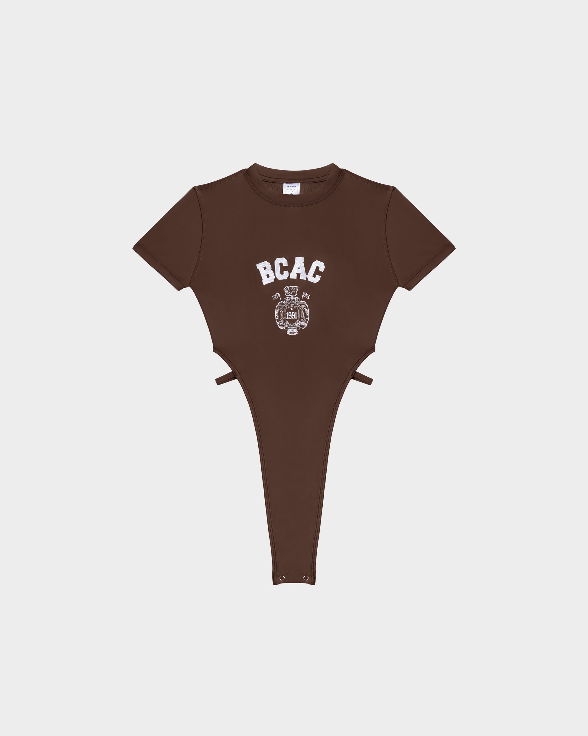 Badblood Hong Kong Limited Edition BCAC Emblem High Cut Bodysuit Brown