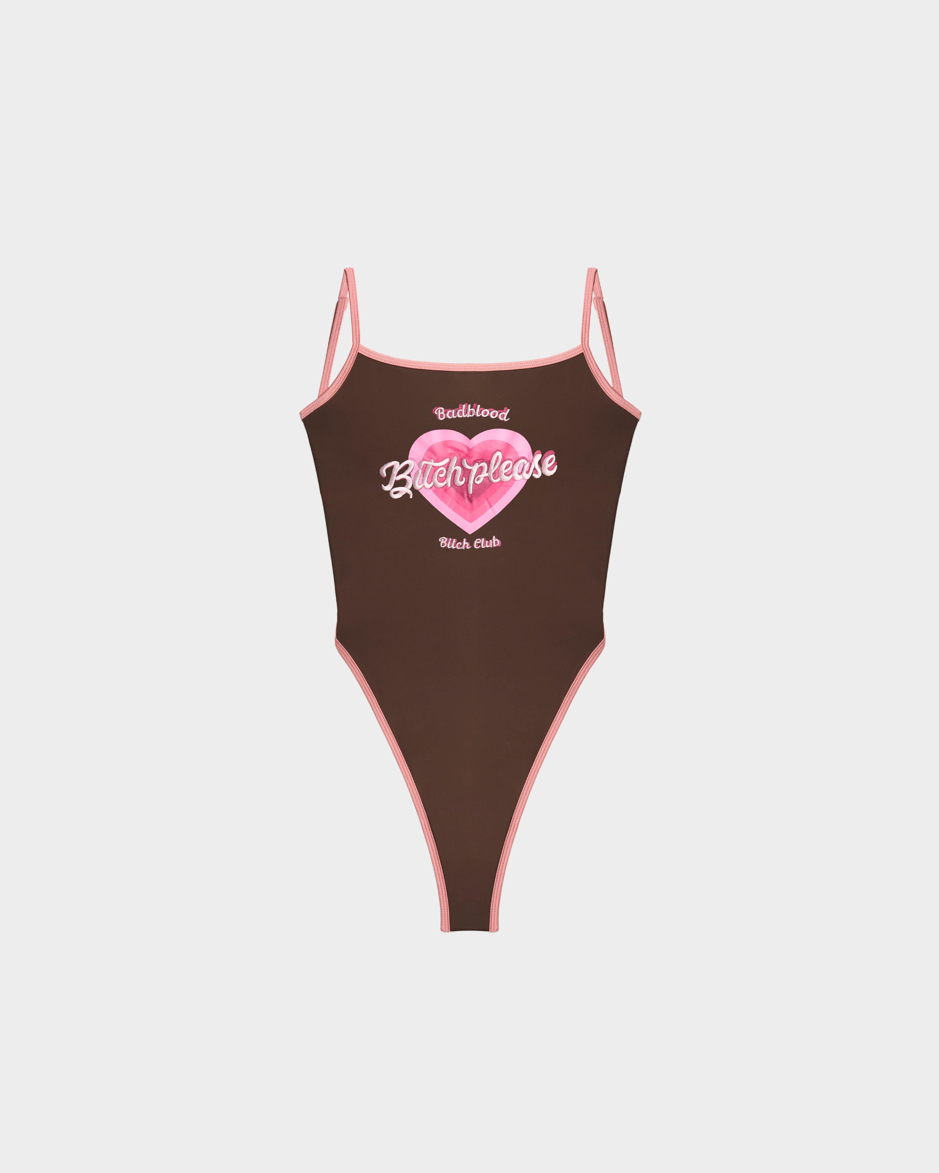Badblood Hong Kong Limited Edition BBC Big Heart Cruise Bodysuit Brown/Pink