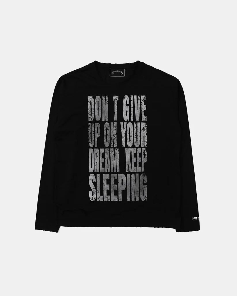 Badblood KEEP SLEEPING Long Sleeve - Dusty Black