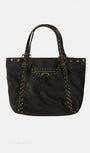 Badblood Studded Leather Shopper Bag - Washed Black