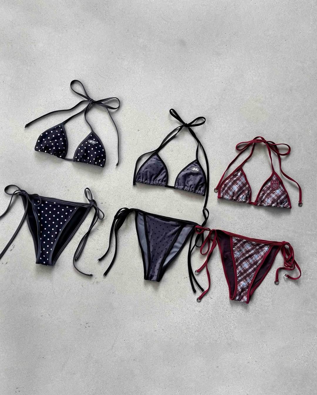 Badblood Splash Dot Bikini Set - Navy