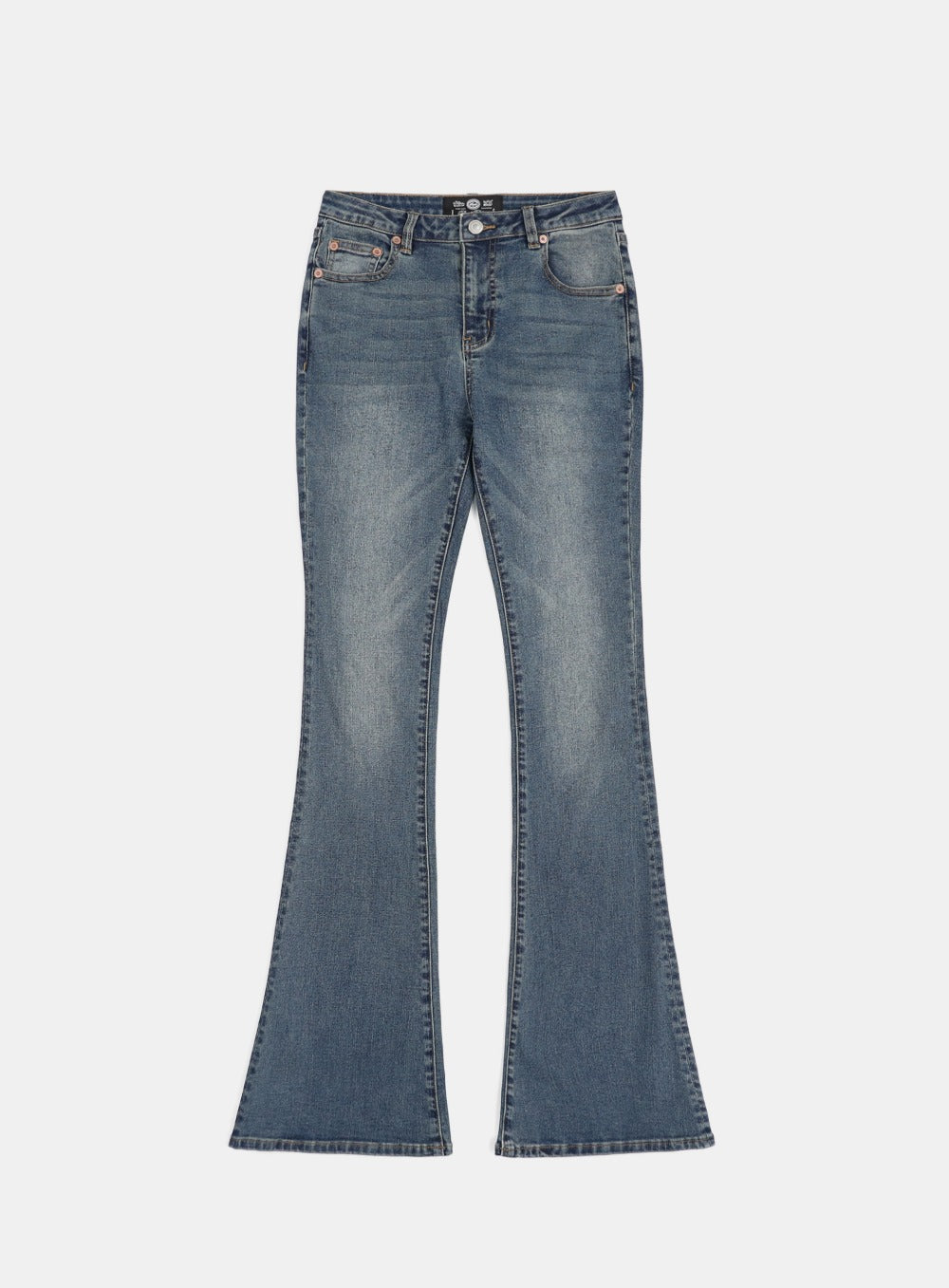 Badblood 0119 Low-rise boot cut jeans - Mid Blue
