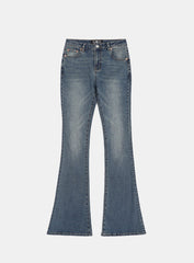 Badblood 0119 Low-rise boot cut jeans - Mid Blue