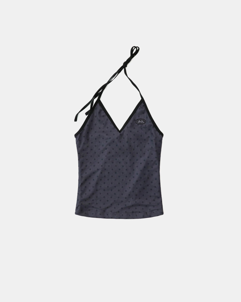 Badblood Splash Dot Halter Tank - Charcoal