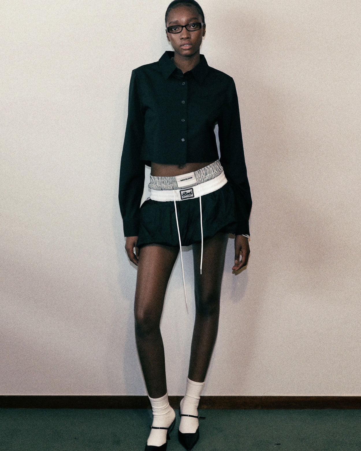 Badblood Cropped Shirt Black